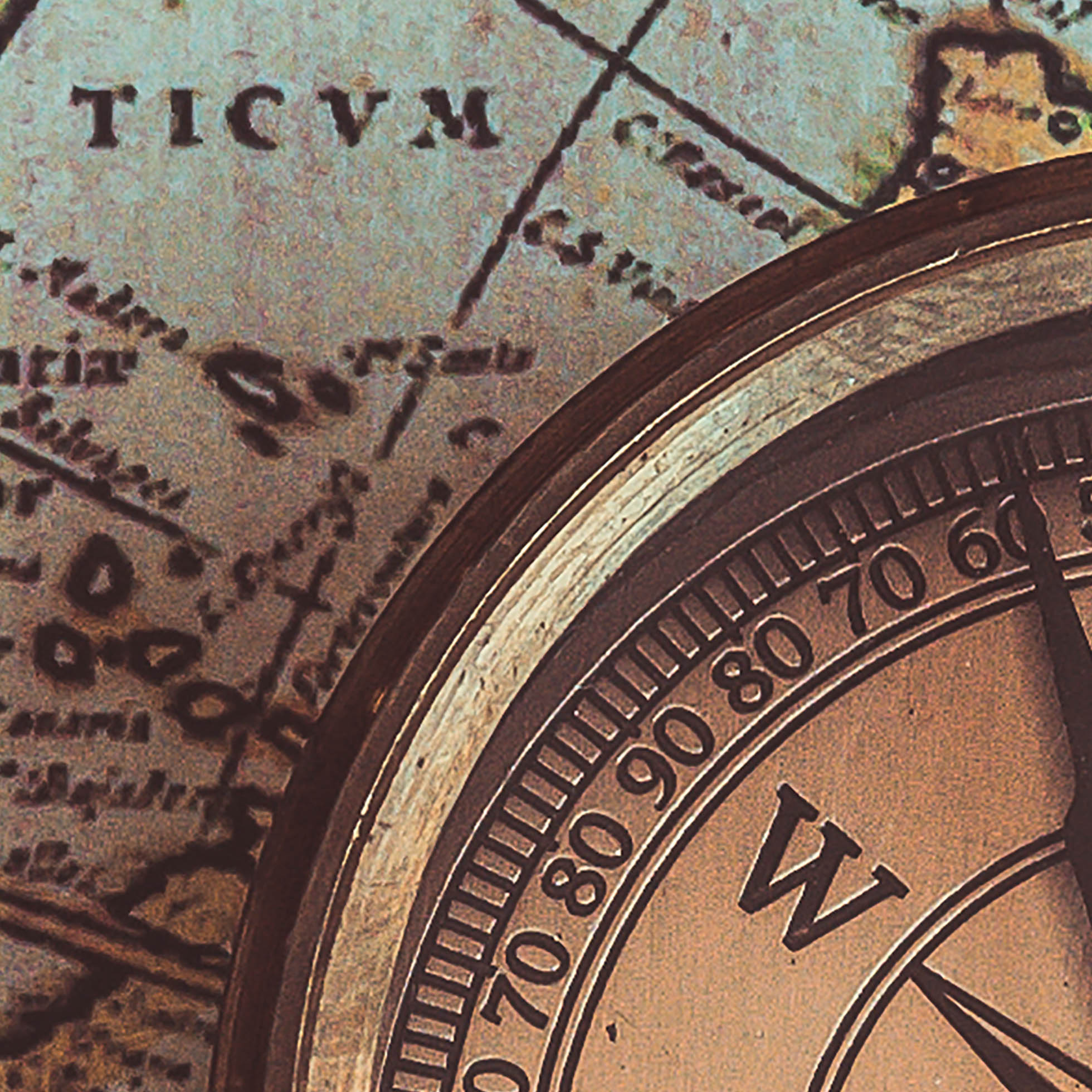 Tapeta Mapa a kompasy