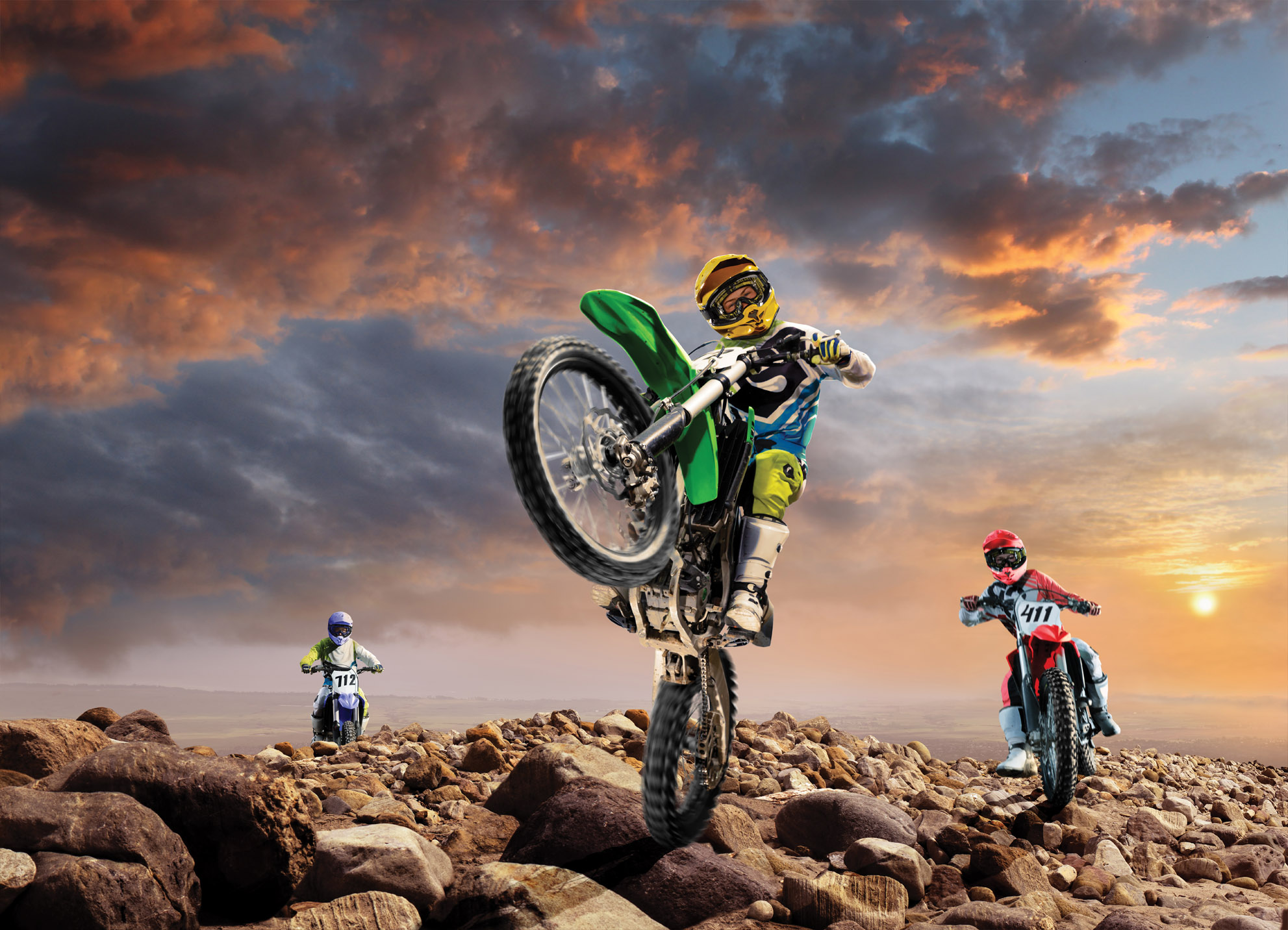 Tapeta Off road motorkáři