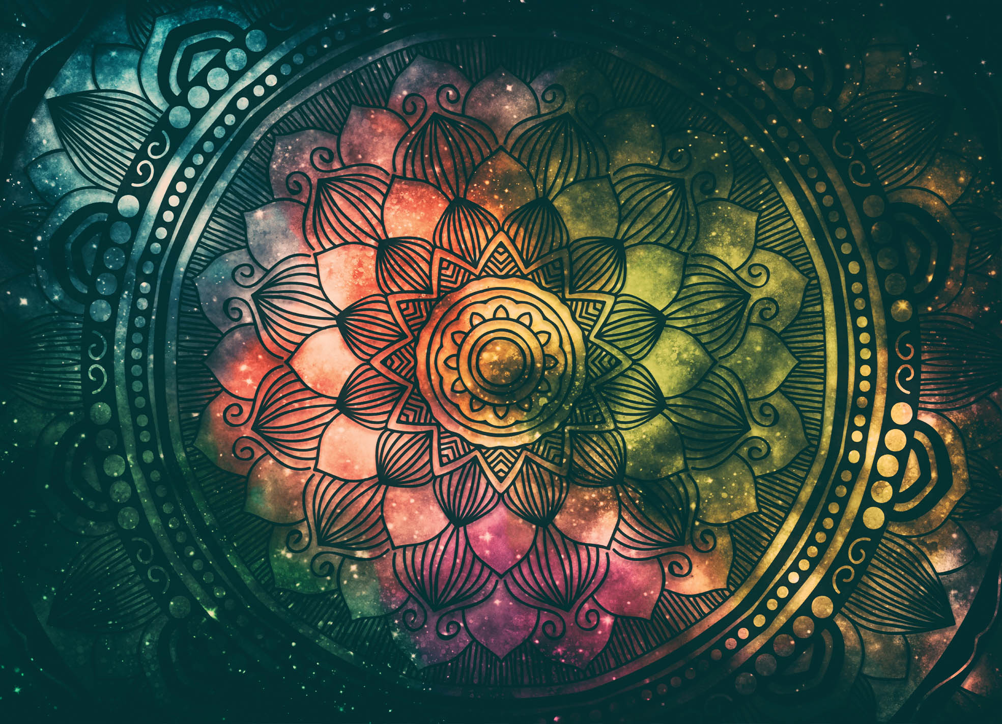 Tapeta Mandala zářící