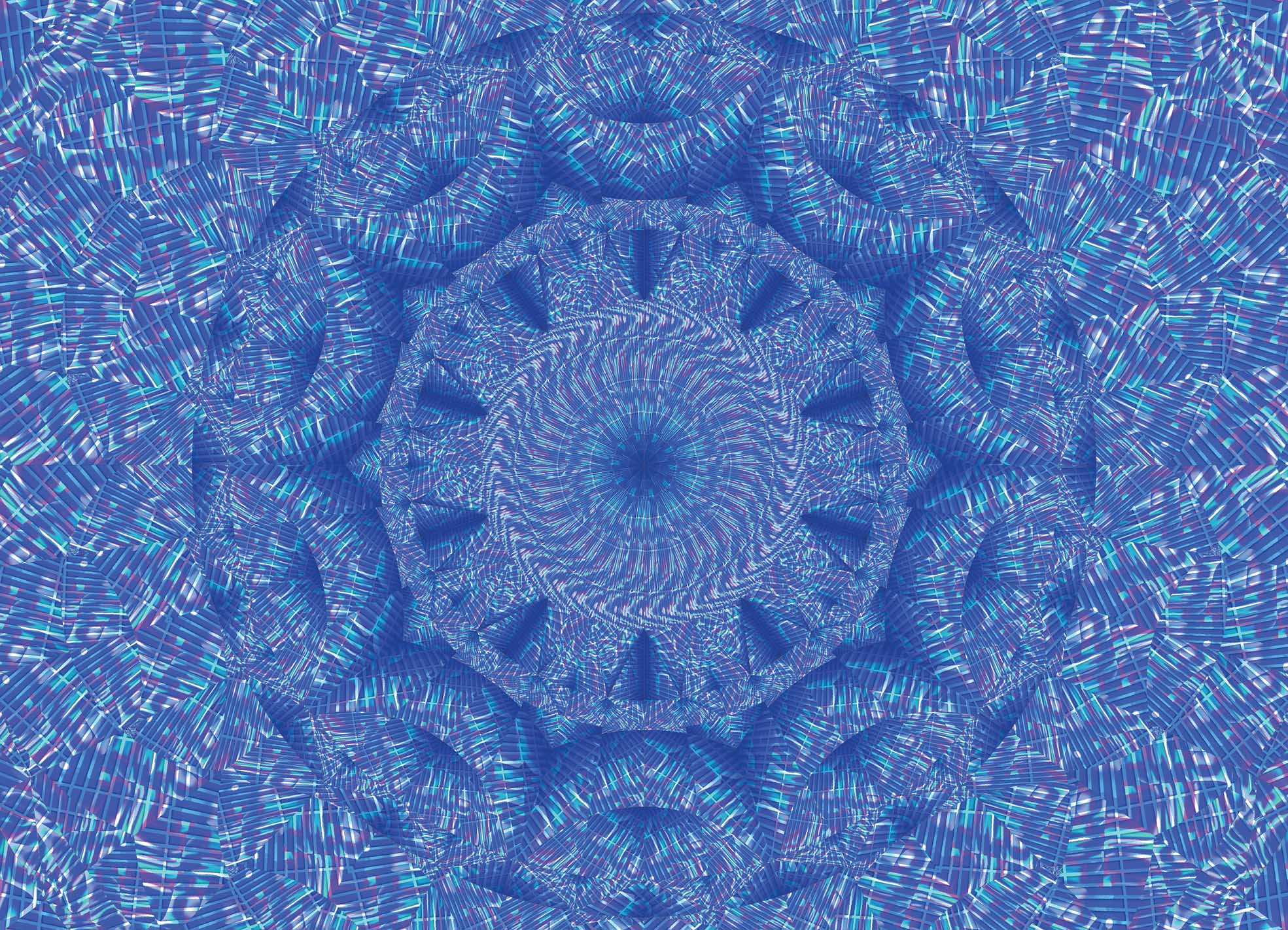 Tapeta Mandala modrá
