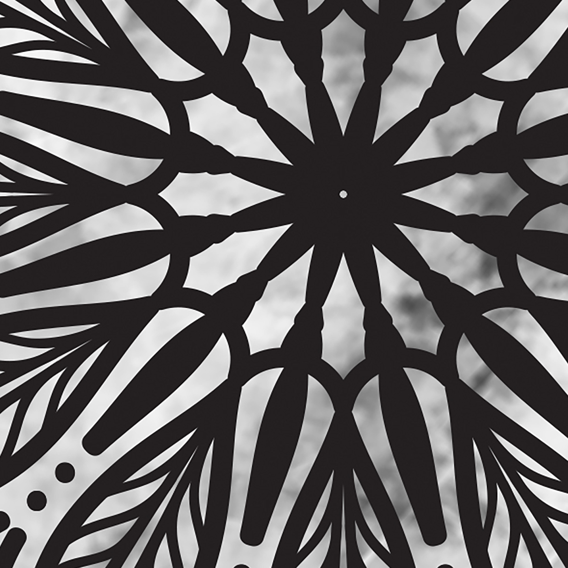 Tapeta Mandala černobílá