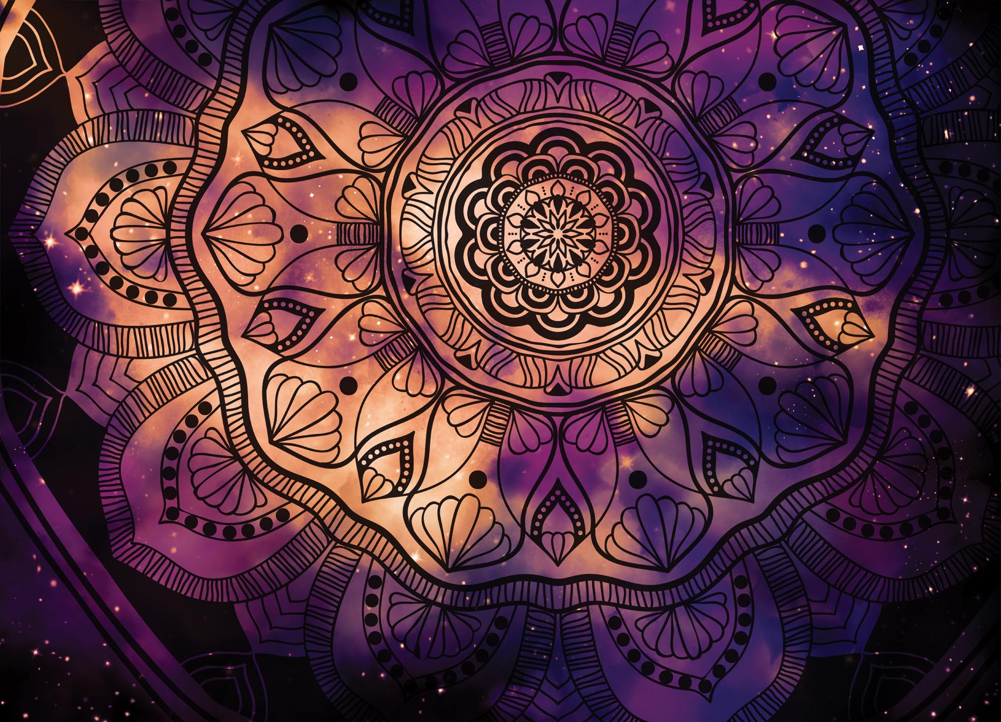 Tapeta Mandala Ultra Violet