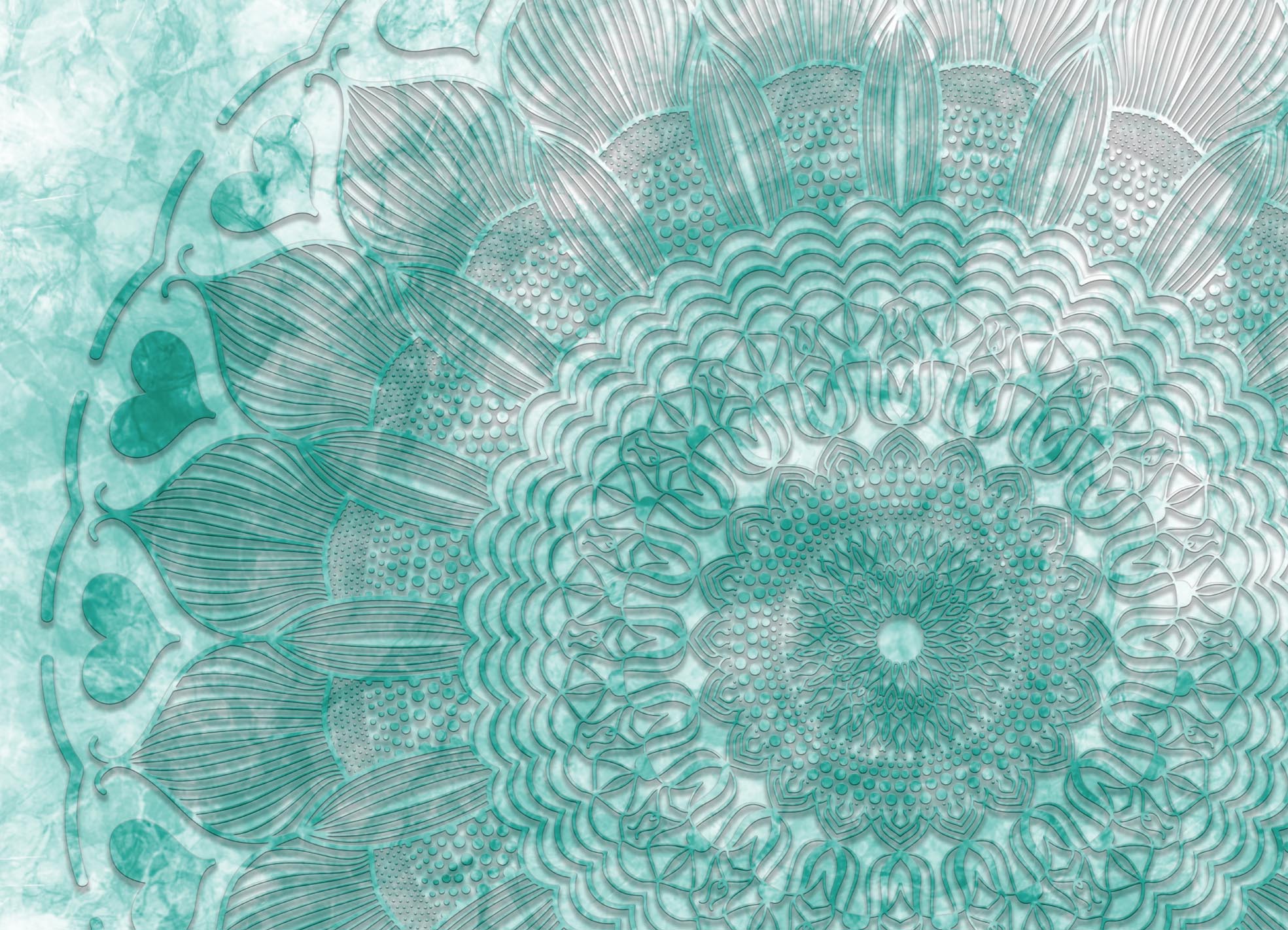 Tapeta Mandala zelená