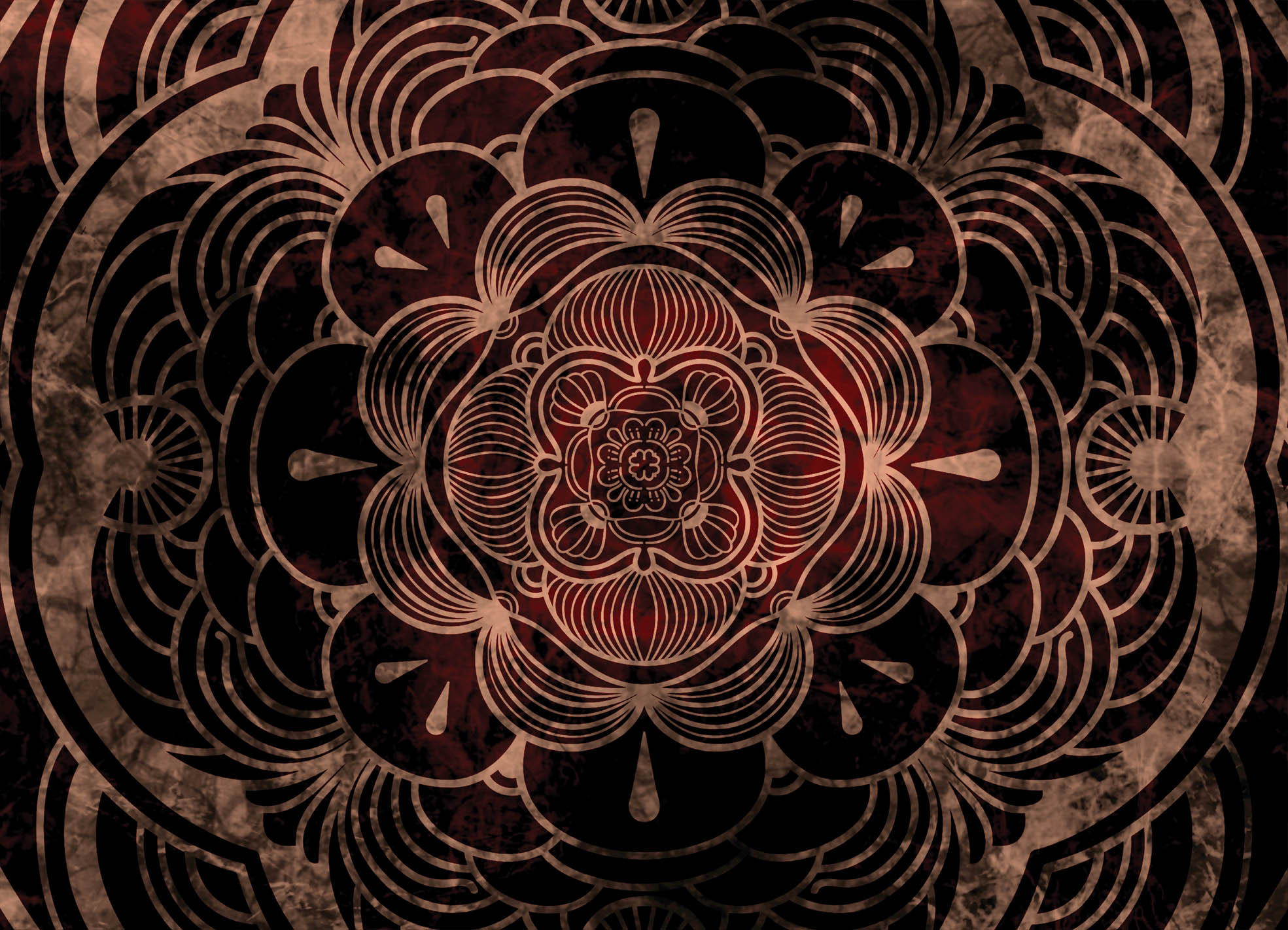 Tapeta Mandala vínová