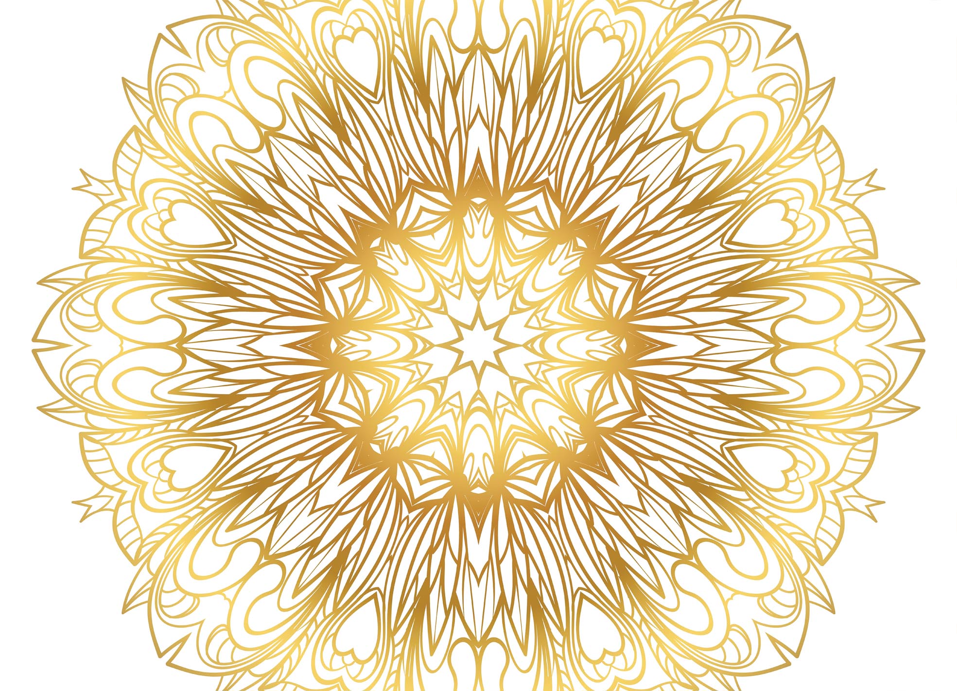 Tapeta Mandala zlatá