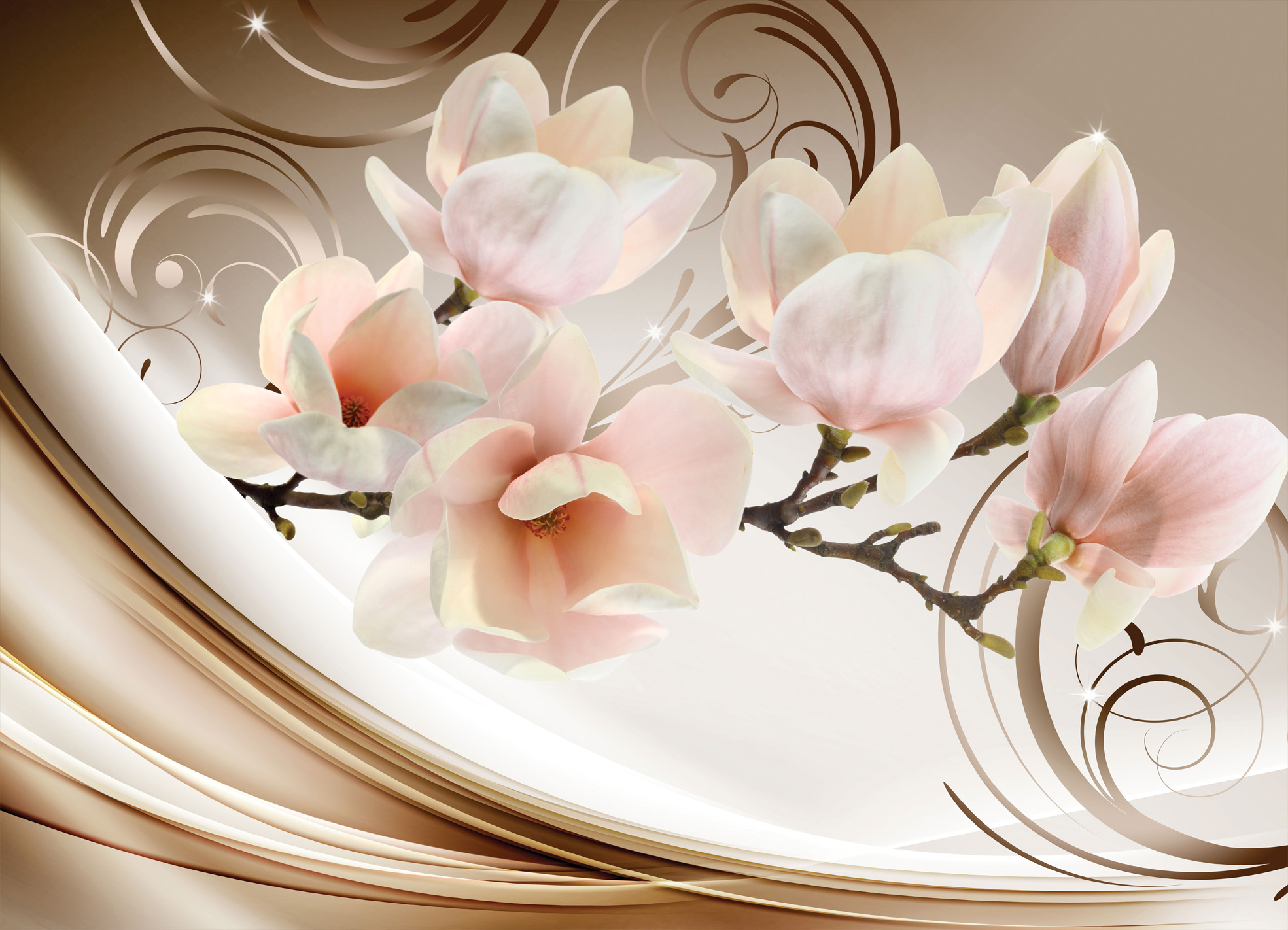 Tapeta Magnólie abstrakce