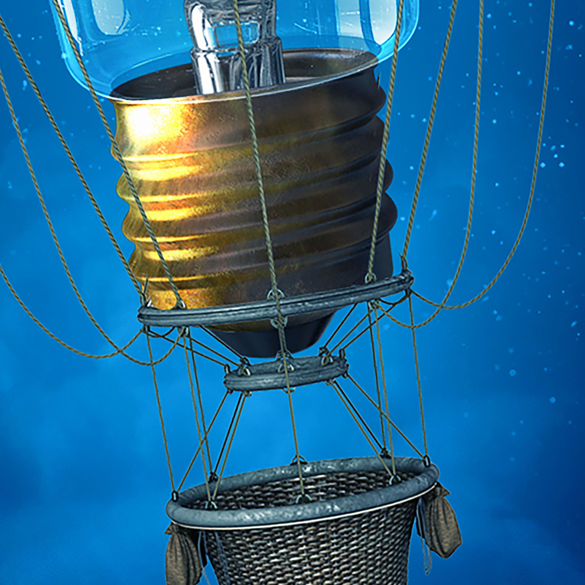 Tapeta Balón na noční obloze