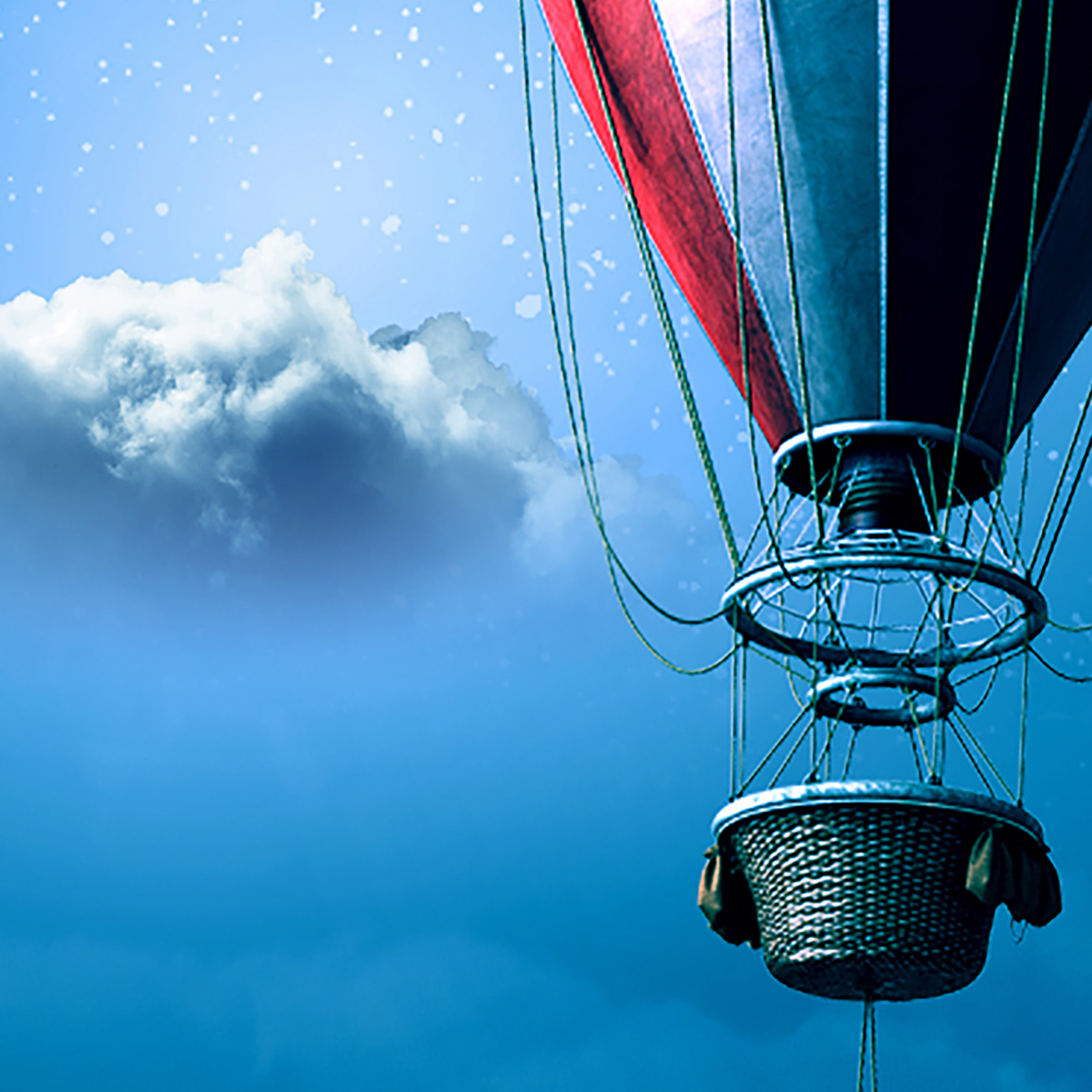 Tapeta Noční obloha s balónem