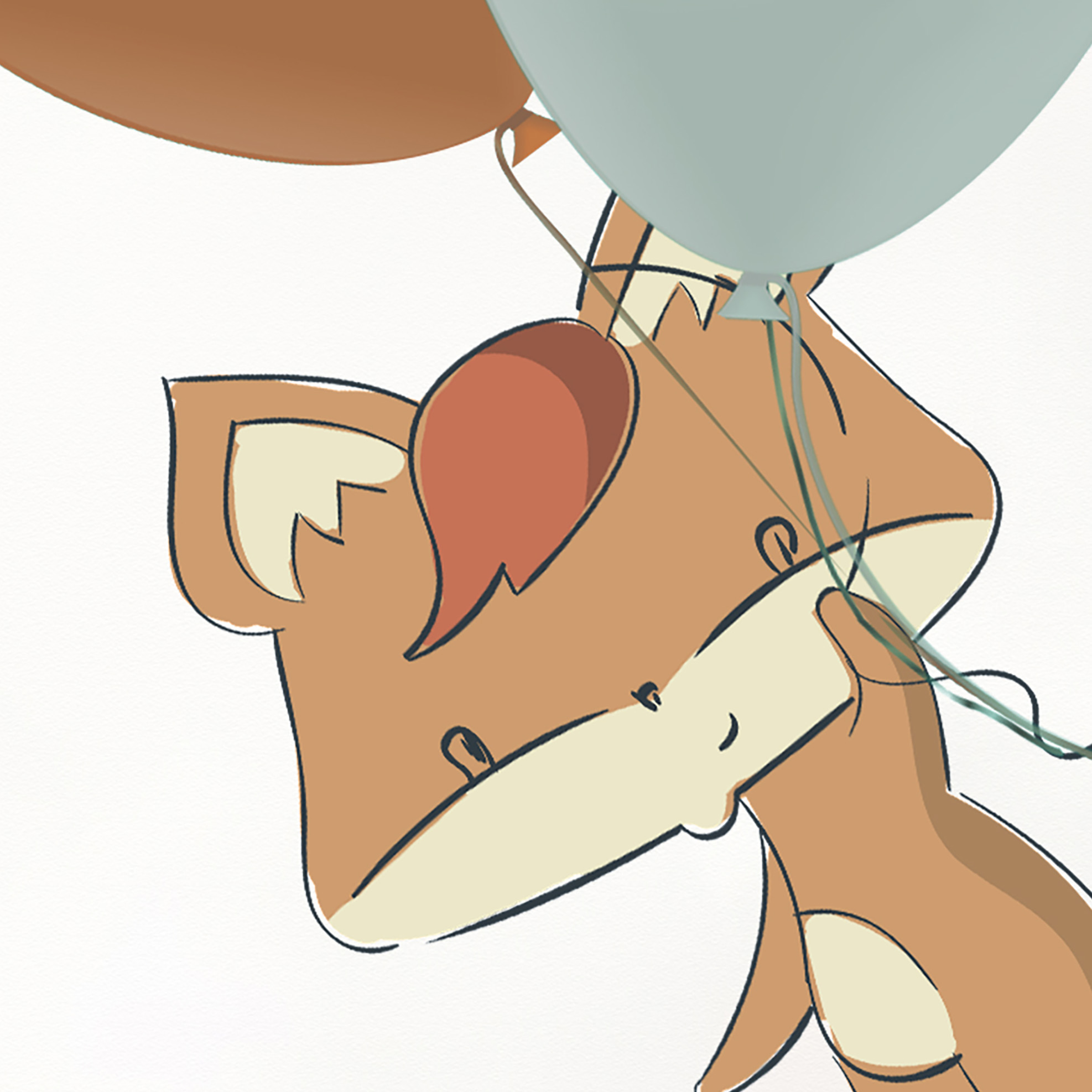 Dětská tapeta Zvířátka a balónky