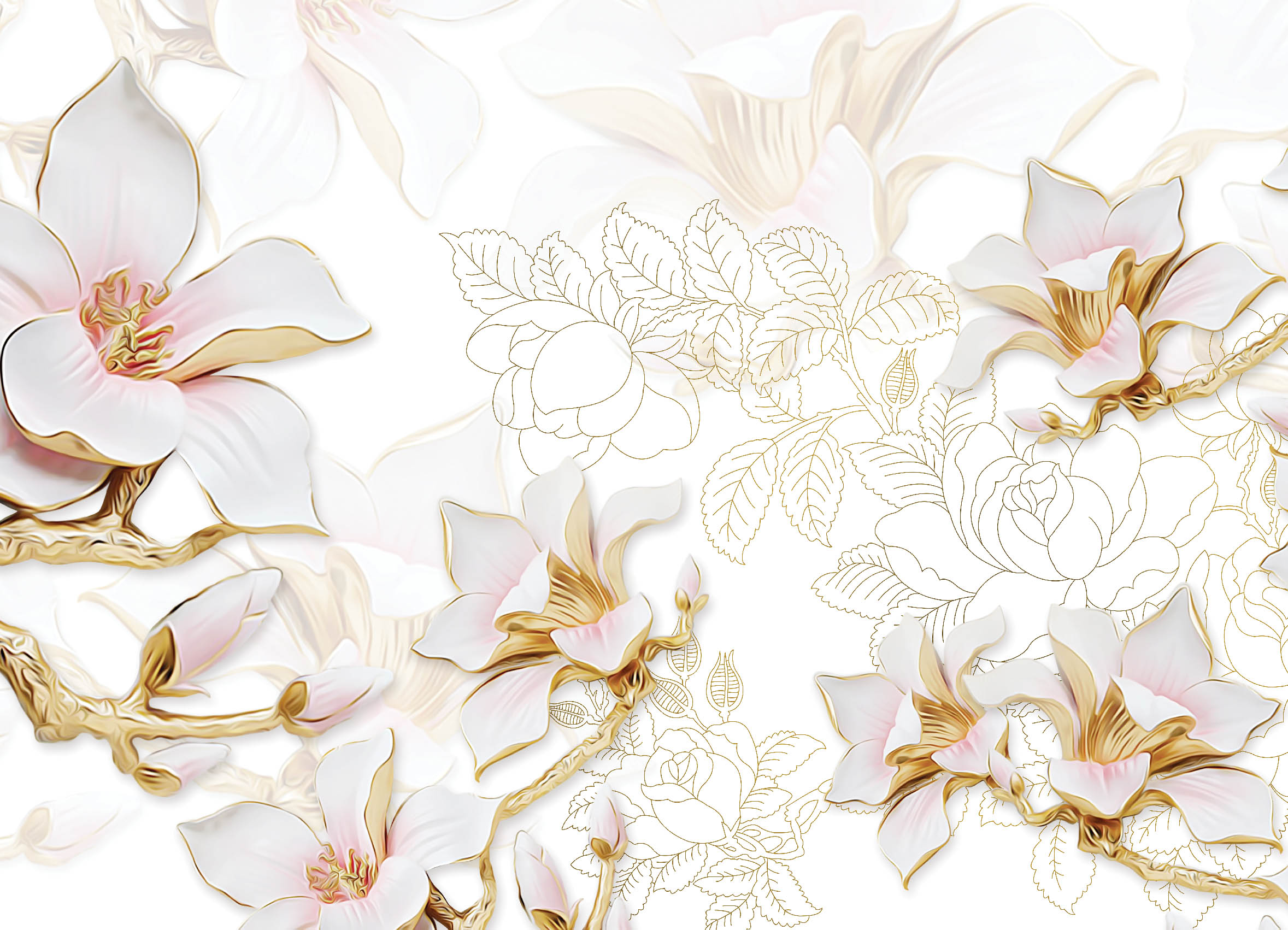 Tapeta Zlaté kvítí