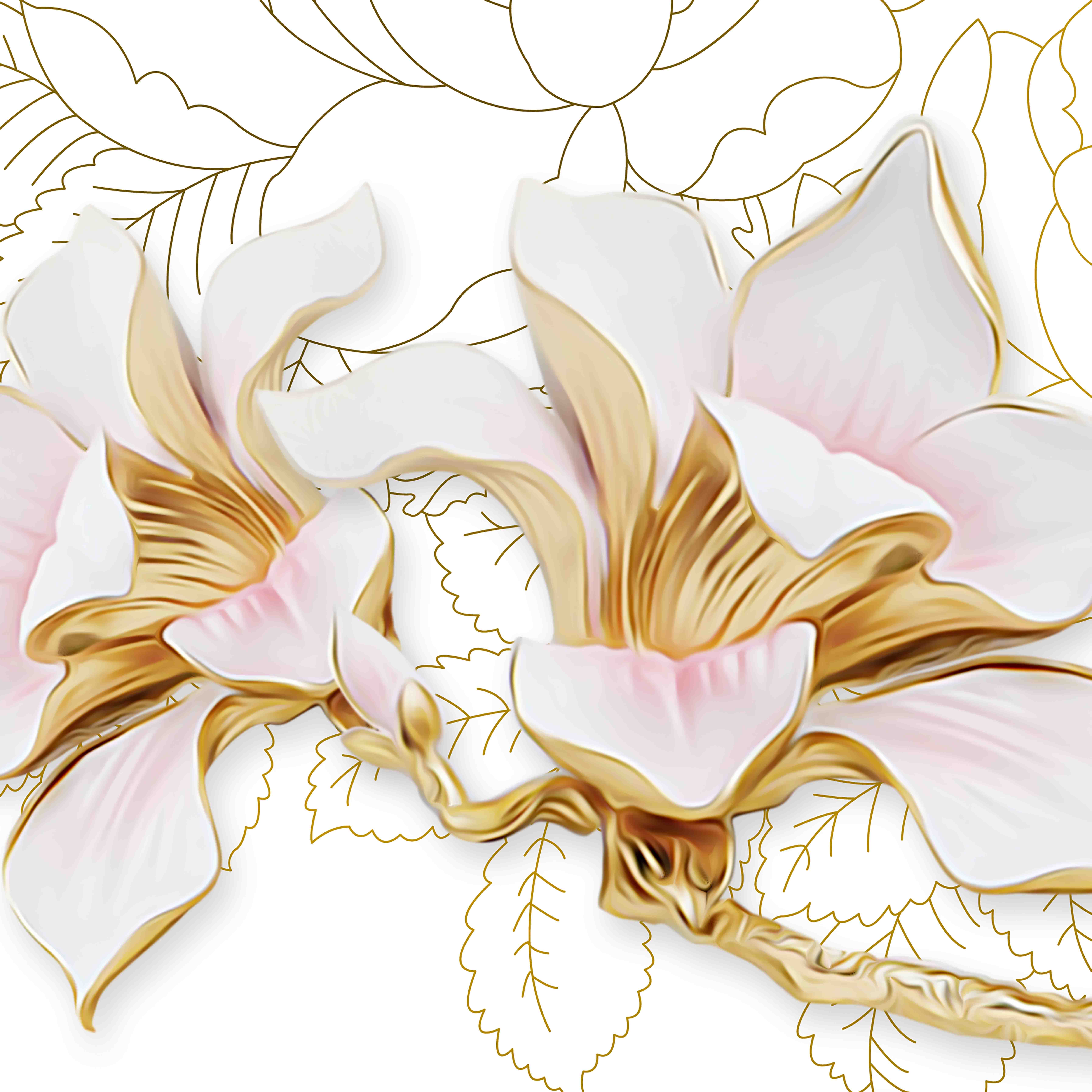 Tapeta Zlaté kvítí