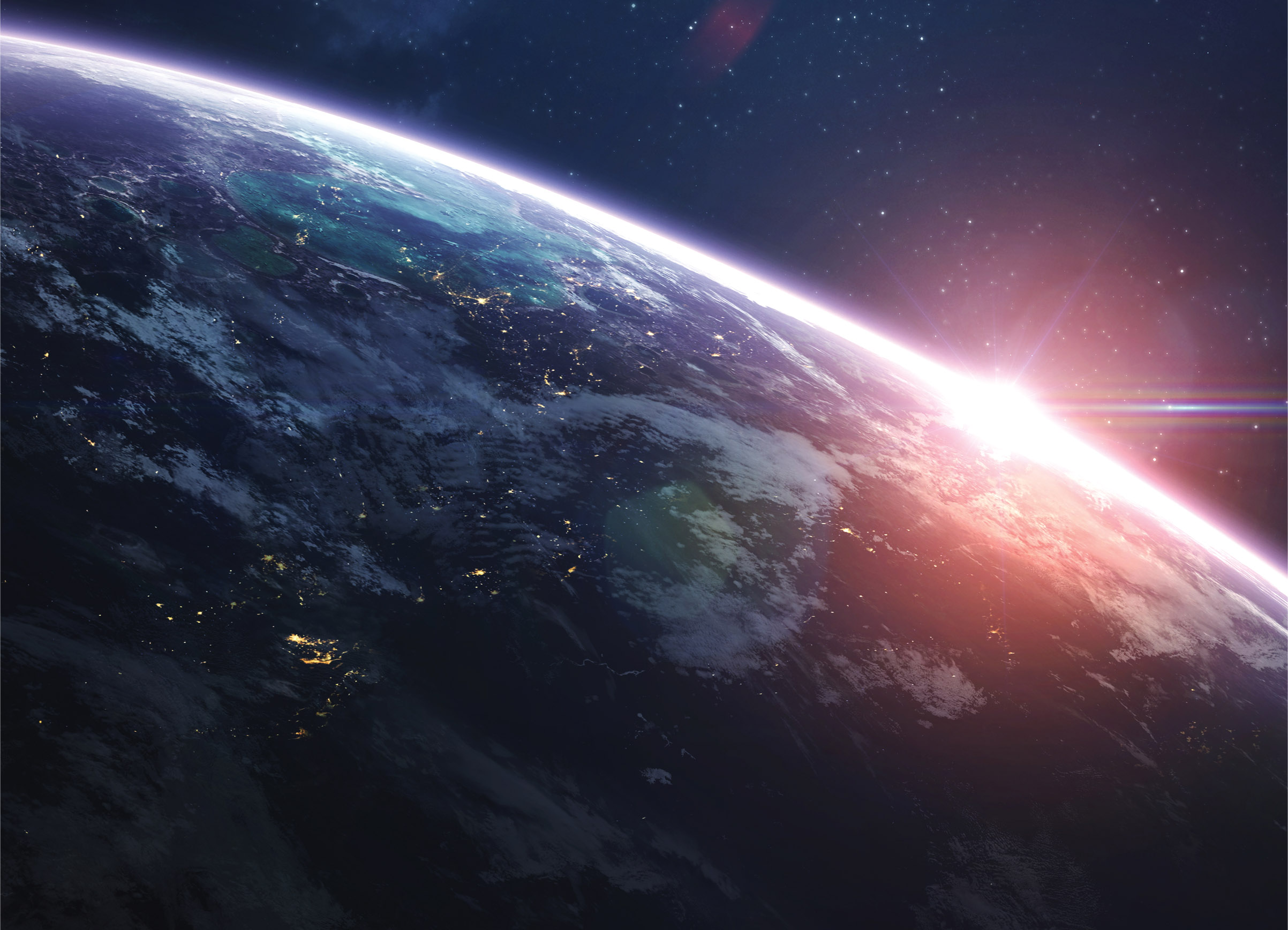 Tapeta Východ slunce ve vesmíru