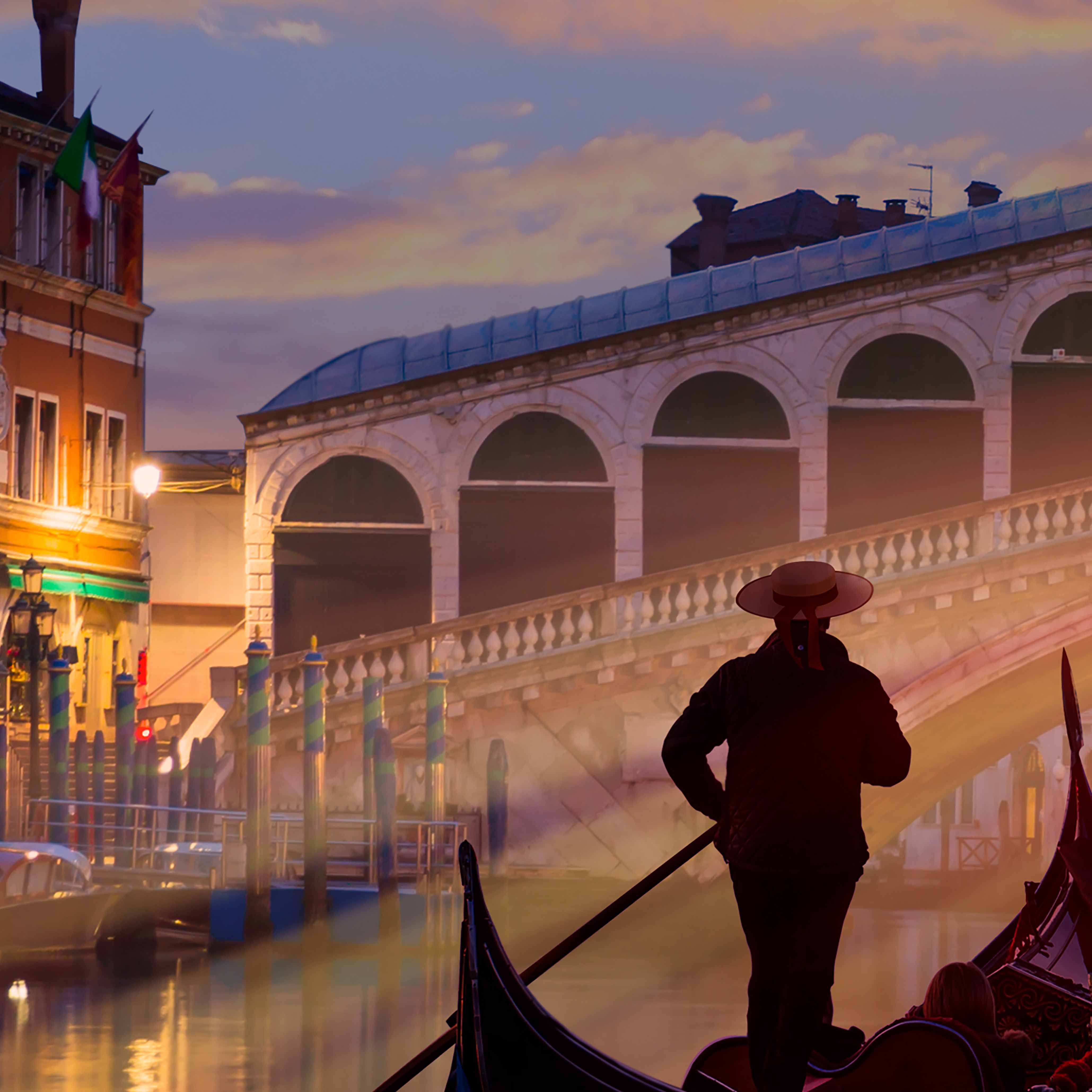 Tapeta Romantika na gondole