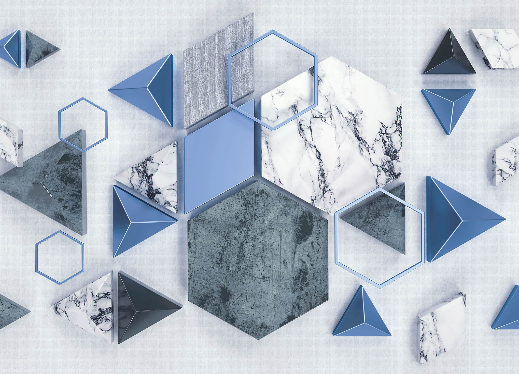 Tapeta 3D modrá struktura