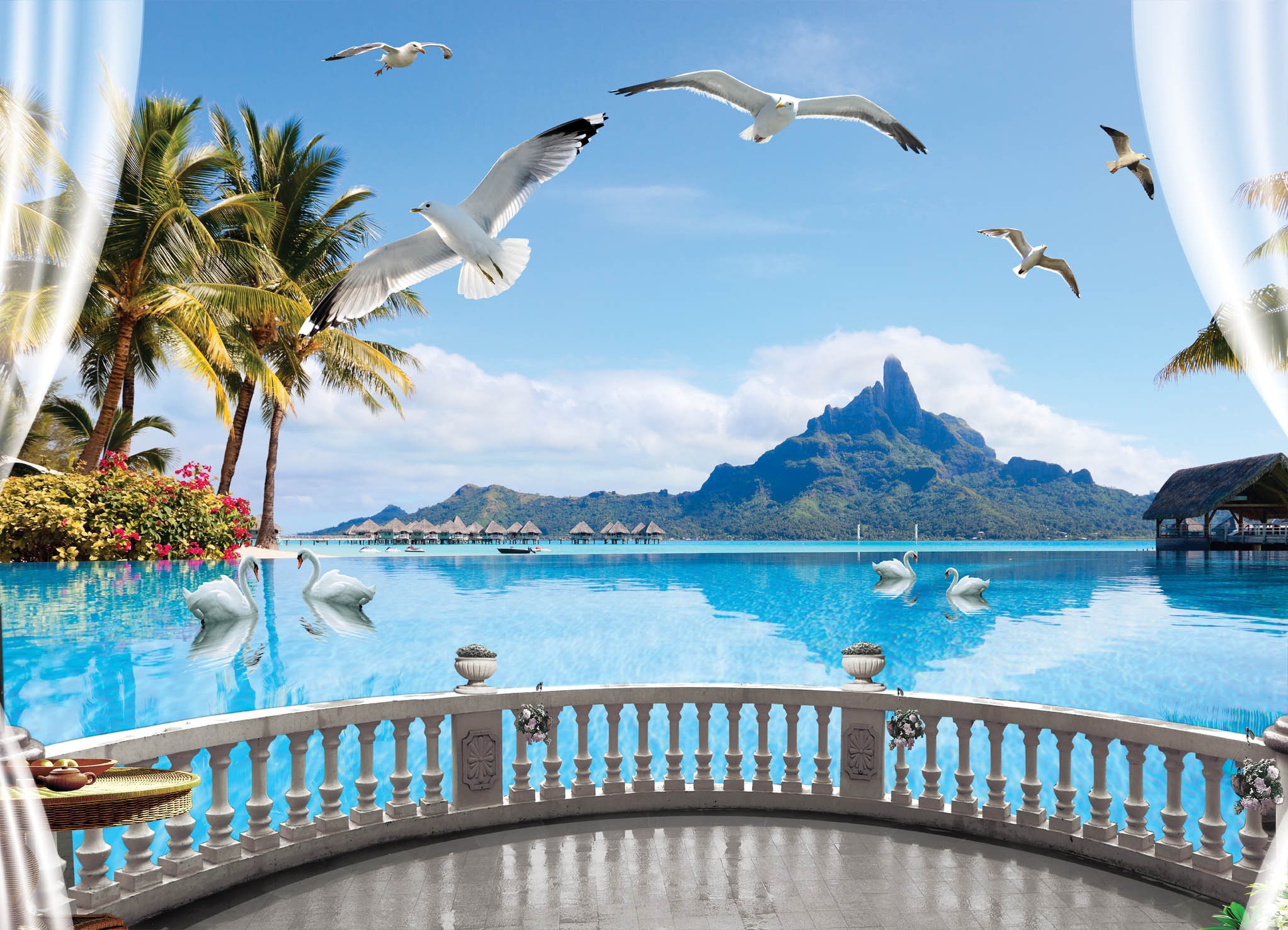 Tapeta 3D terasa moře