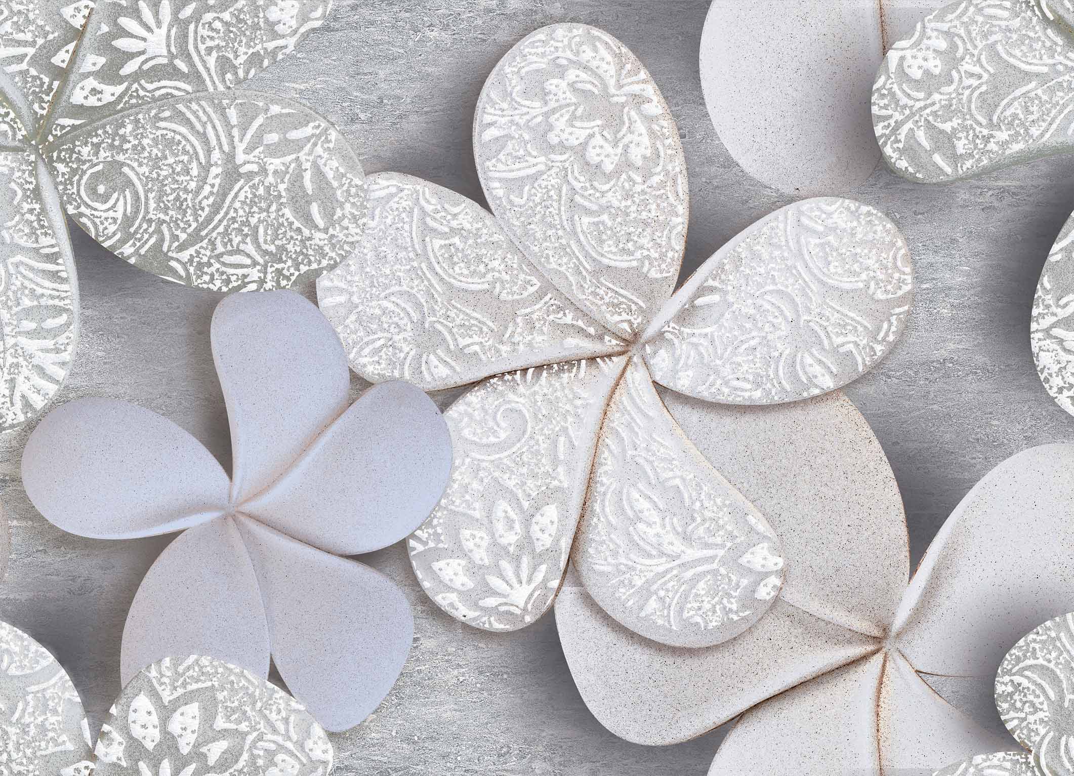 Tapeta Květy velké se vzorem