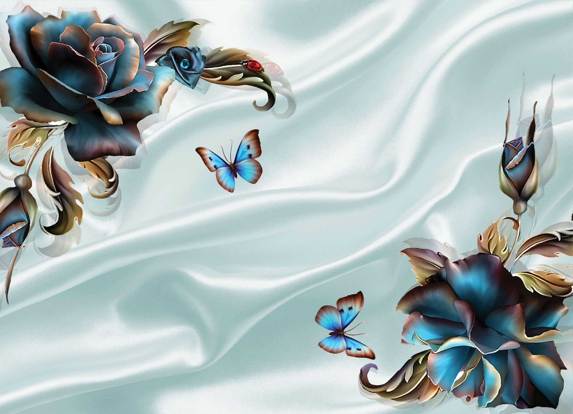 Tapeta Malované květiny