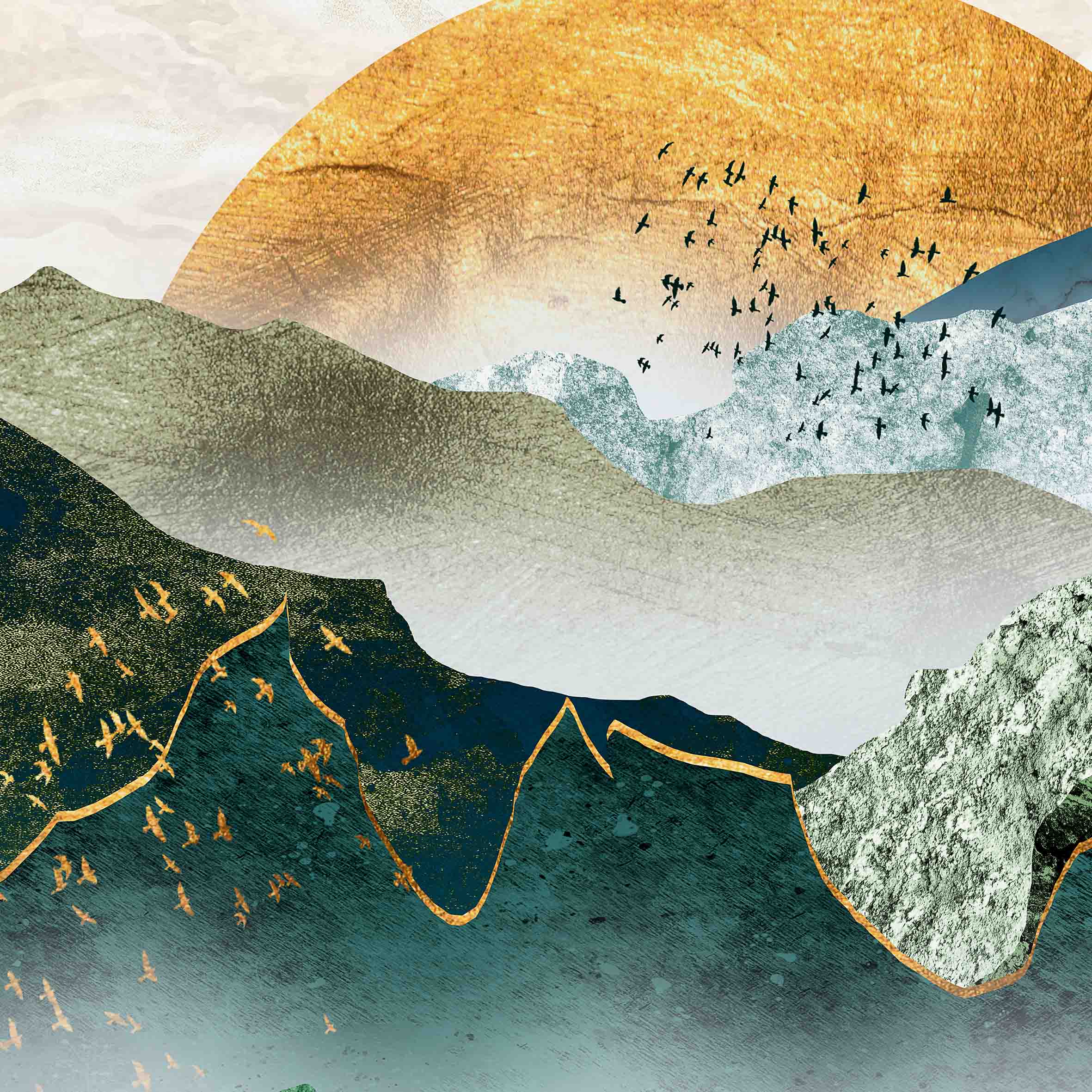 Tapeta Slunce nad horami