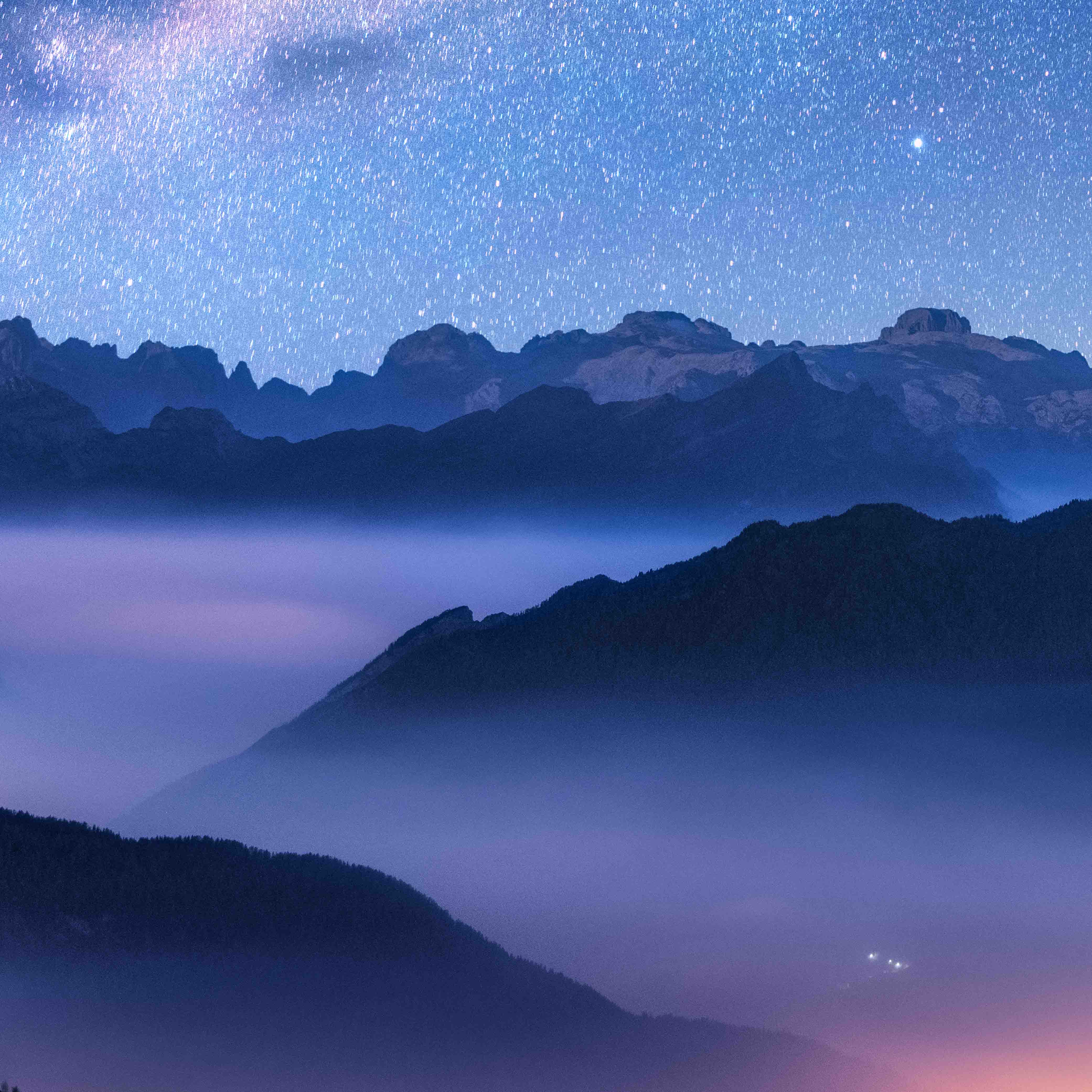 Tapeta Mléčná dráha nad horami