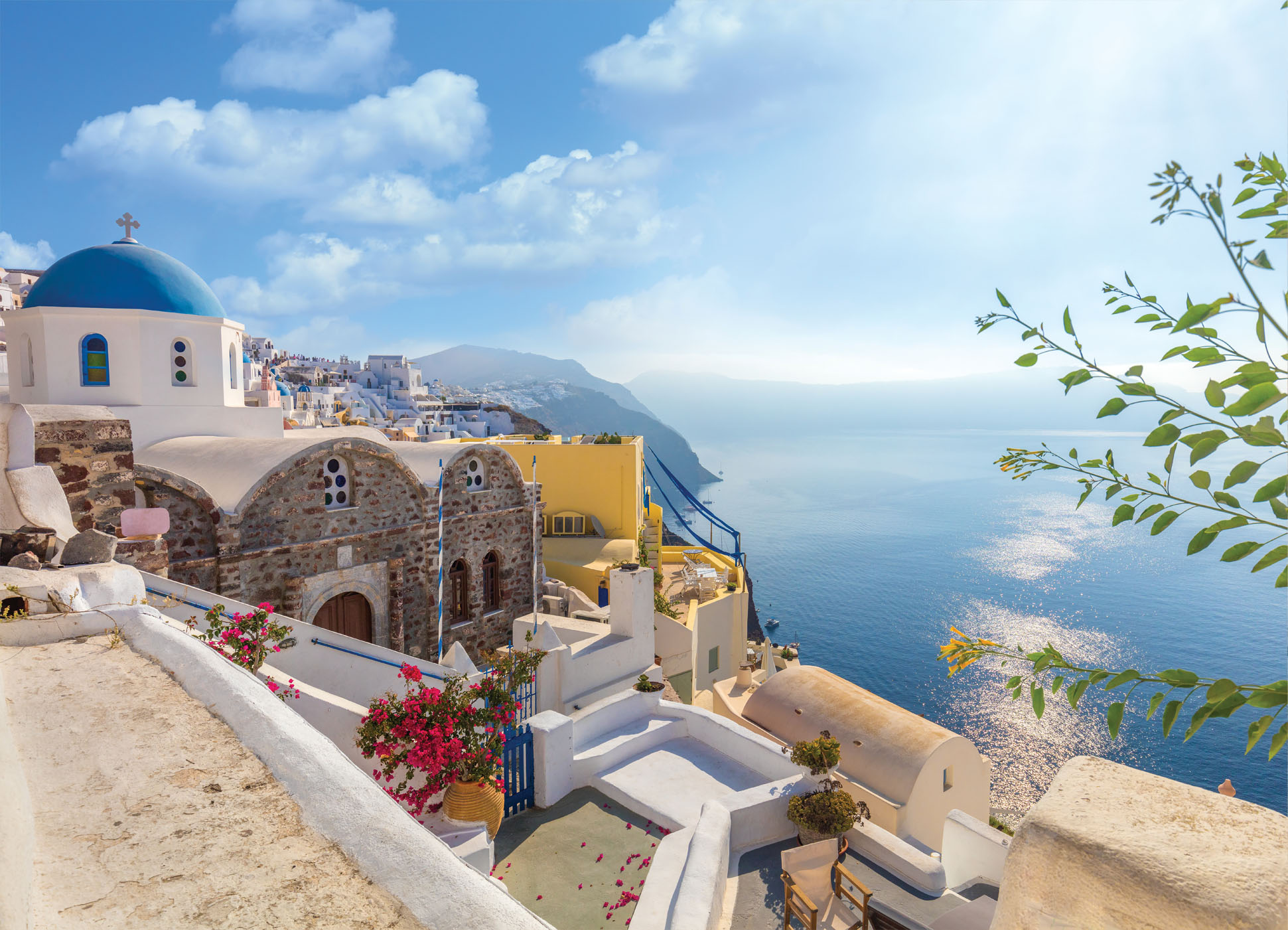 Tapeta Santorini výhled