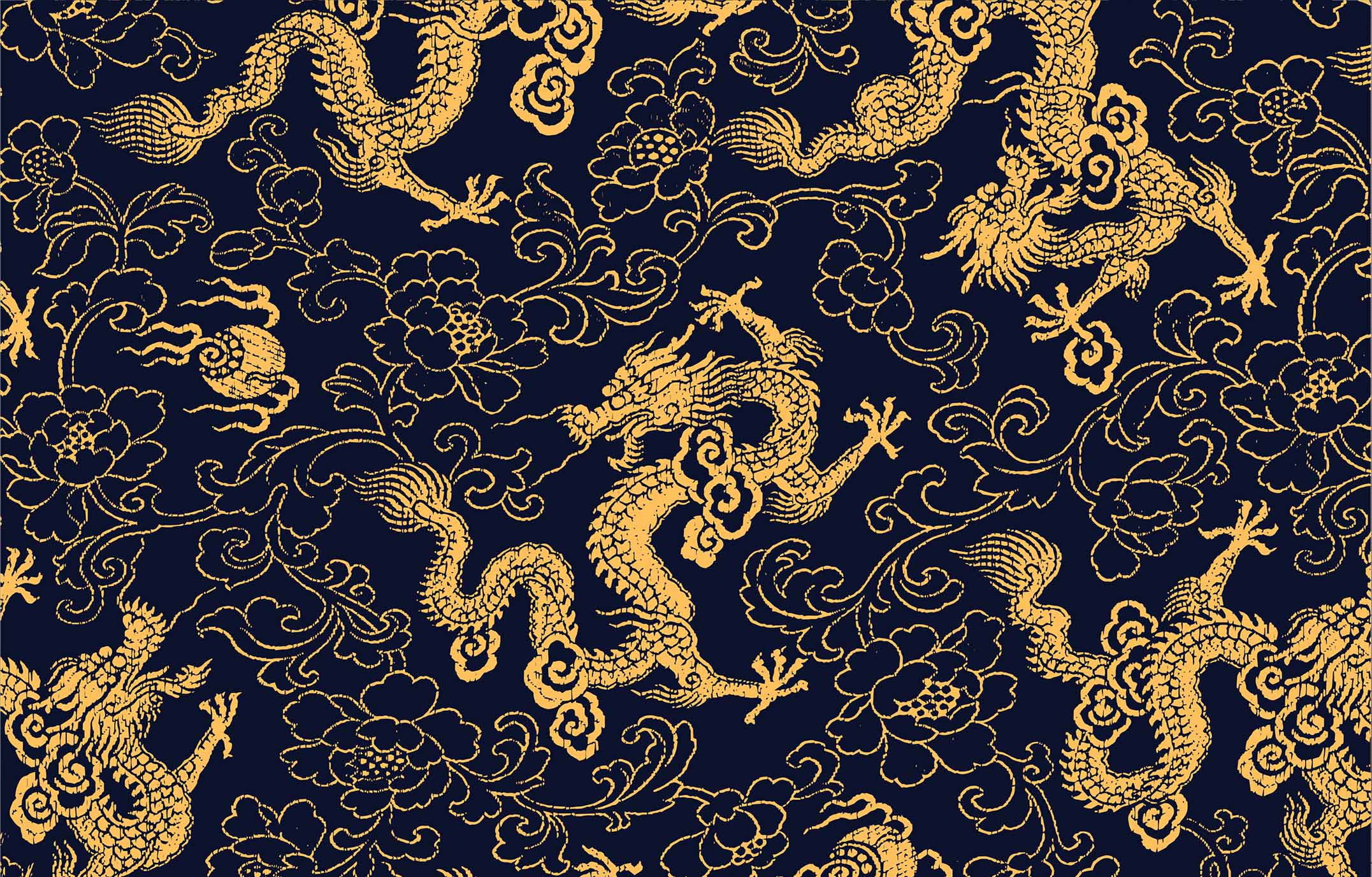 Tapeta Zlatý čínský drak