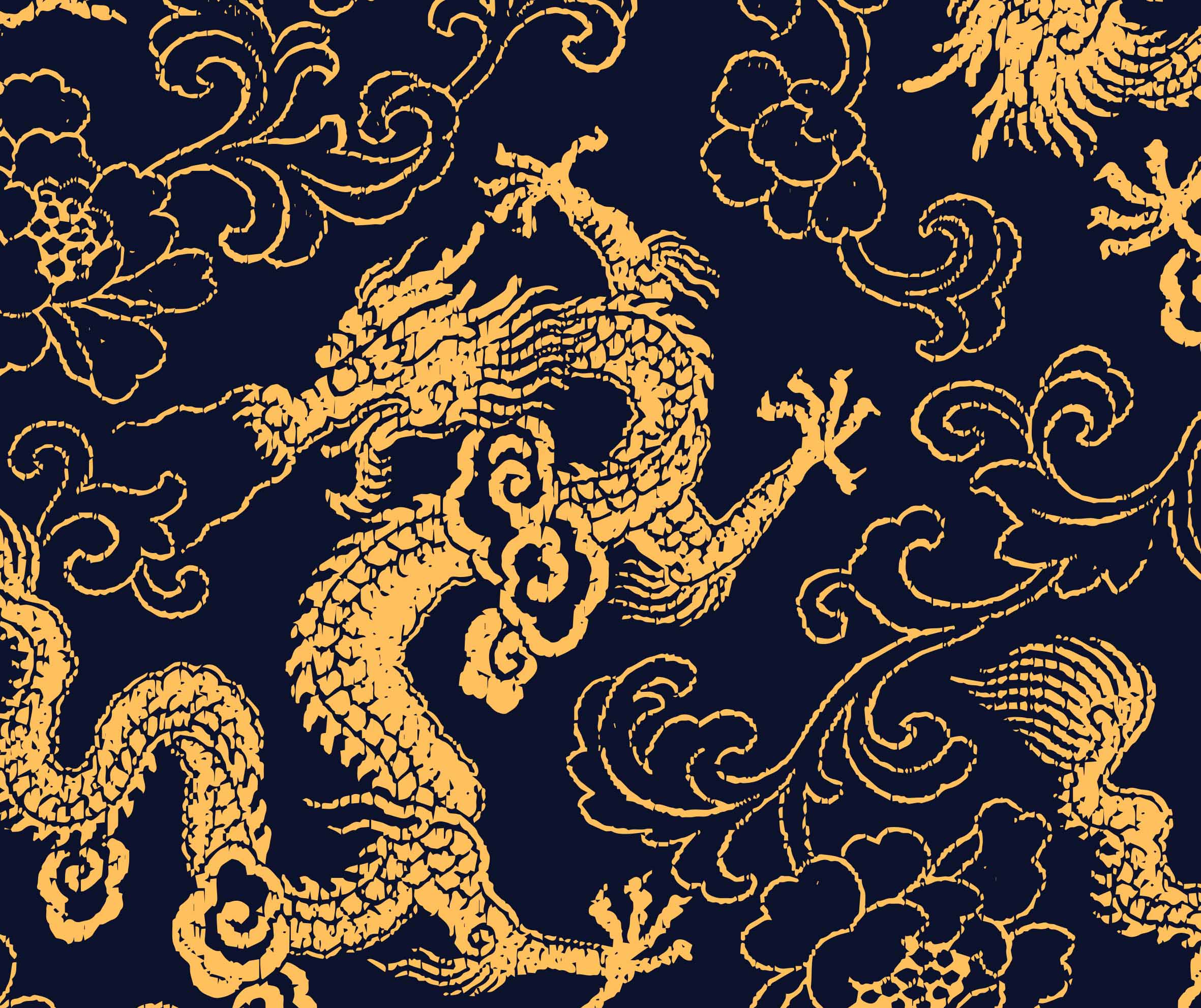 Tapeta Zlatý čínský drak