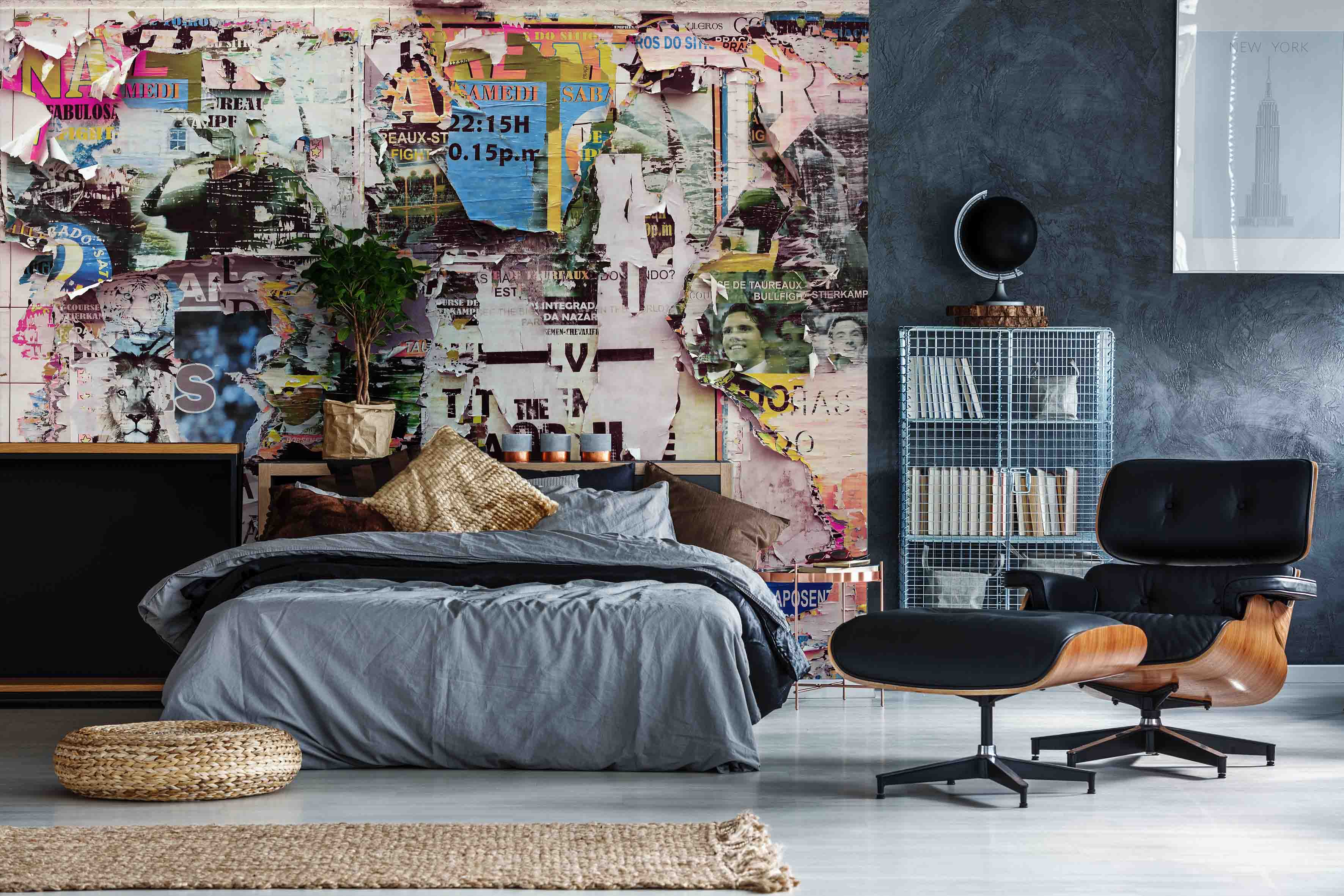 Tapeta Zeď se starými plakáty