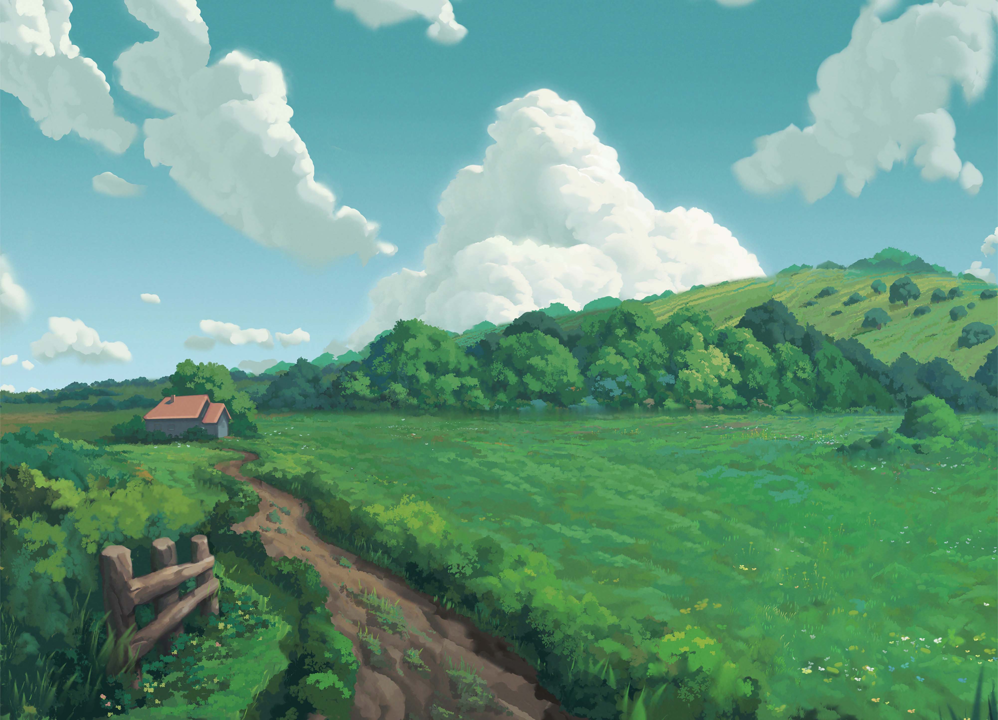 Tapeta Digitální malba krajiny