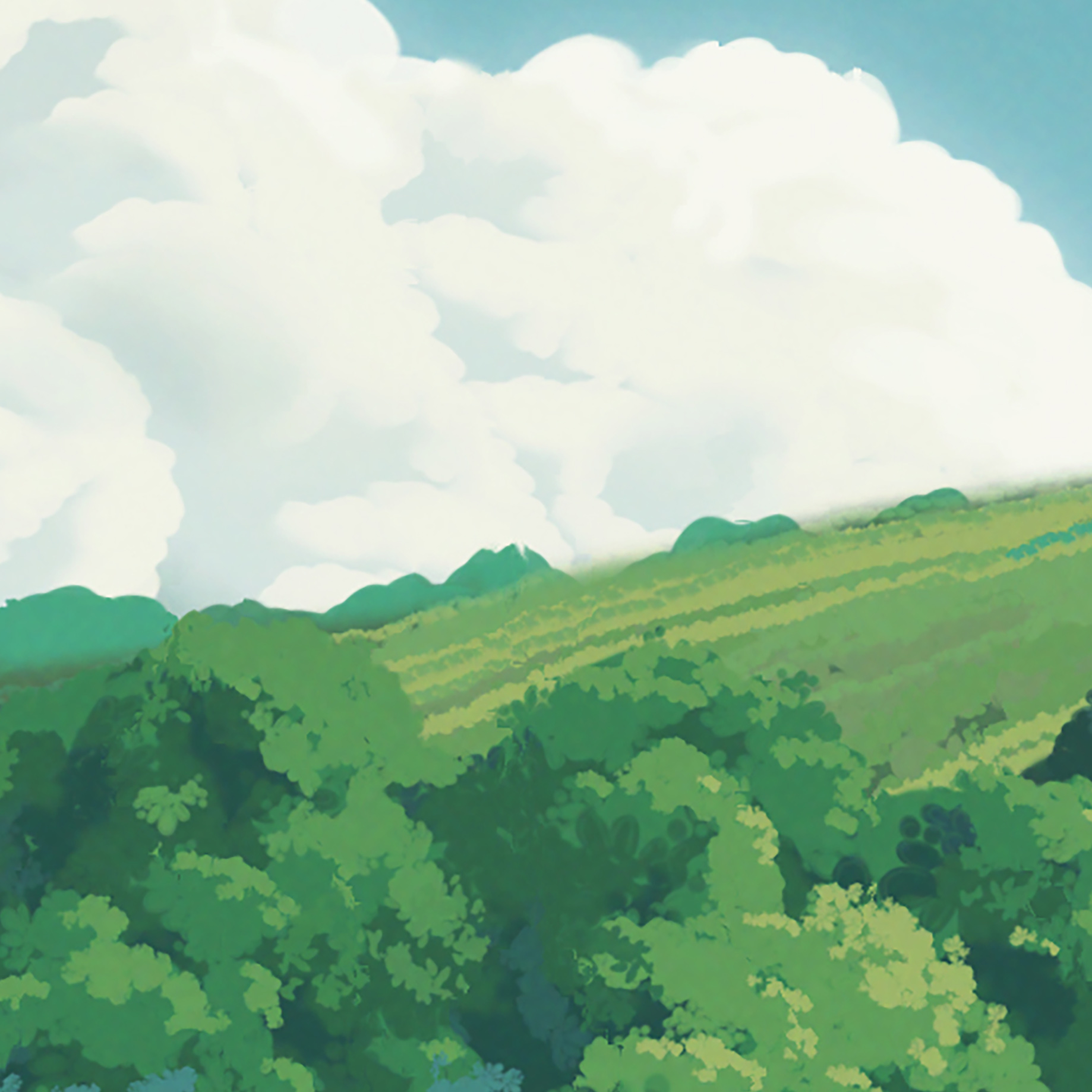 Tapeta Digitální malba krajiny