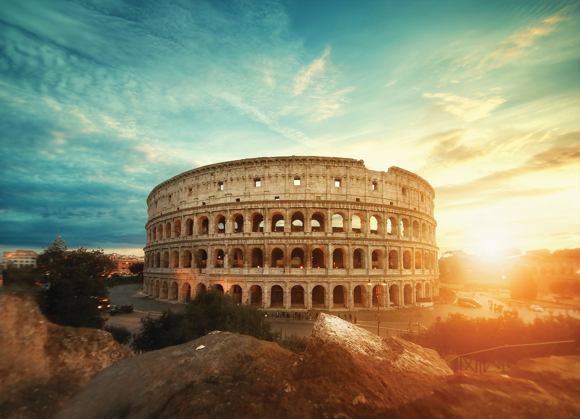 Tapeta Koloseum východ slunce