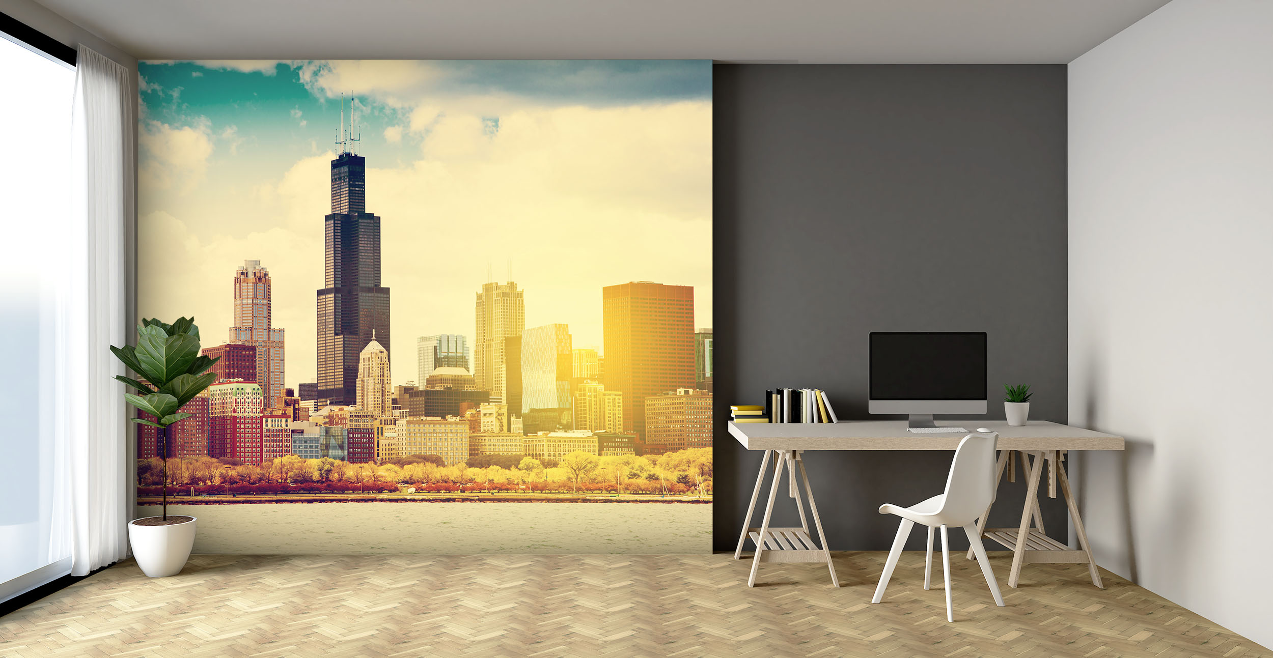 Tapeta Chicago panorama ráno