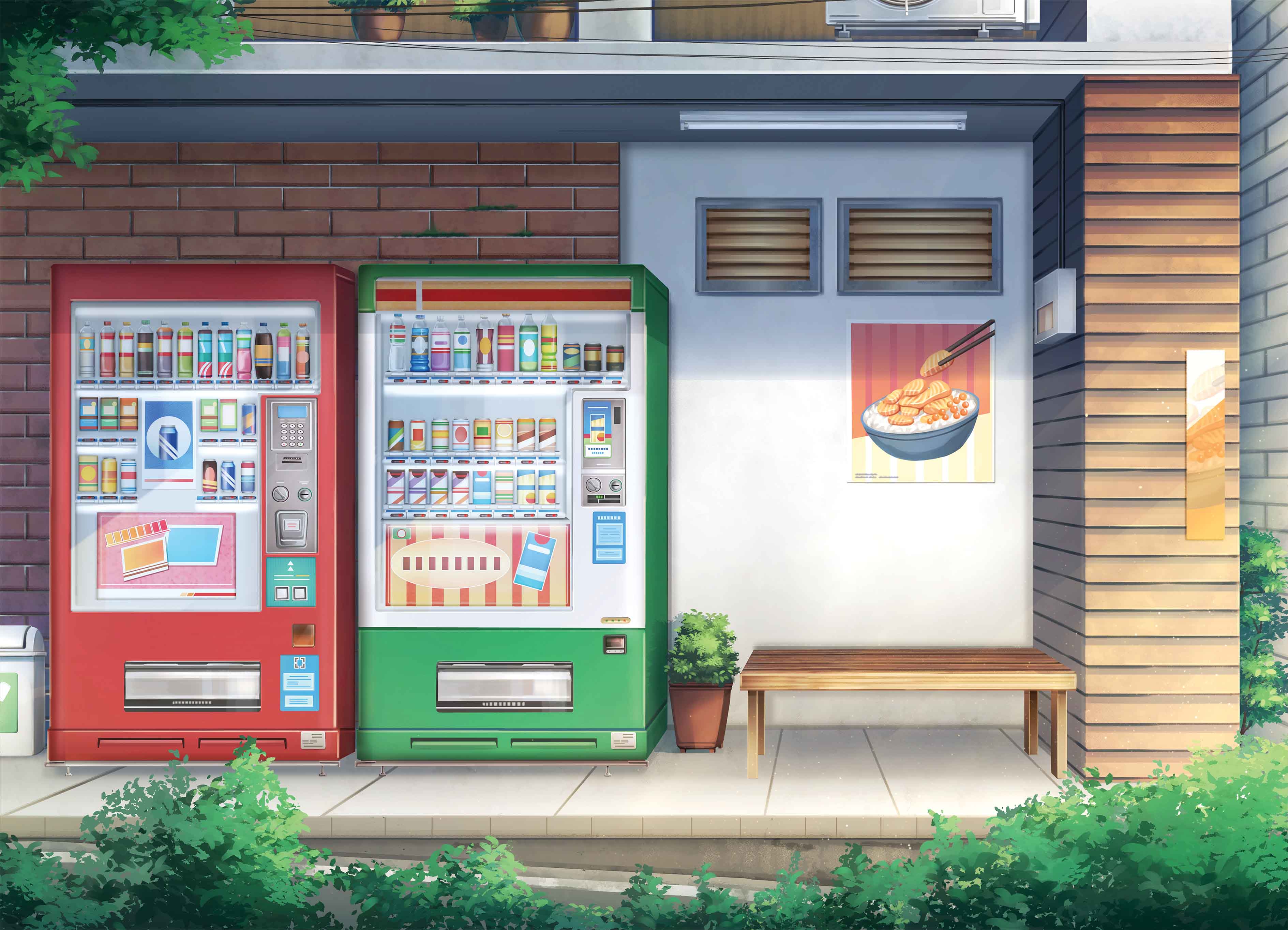 Anime tapeta Koutek s automaty