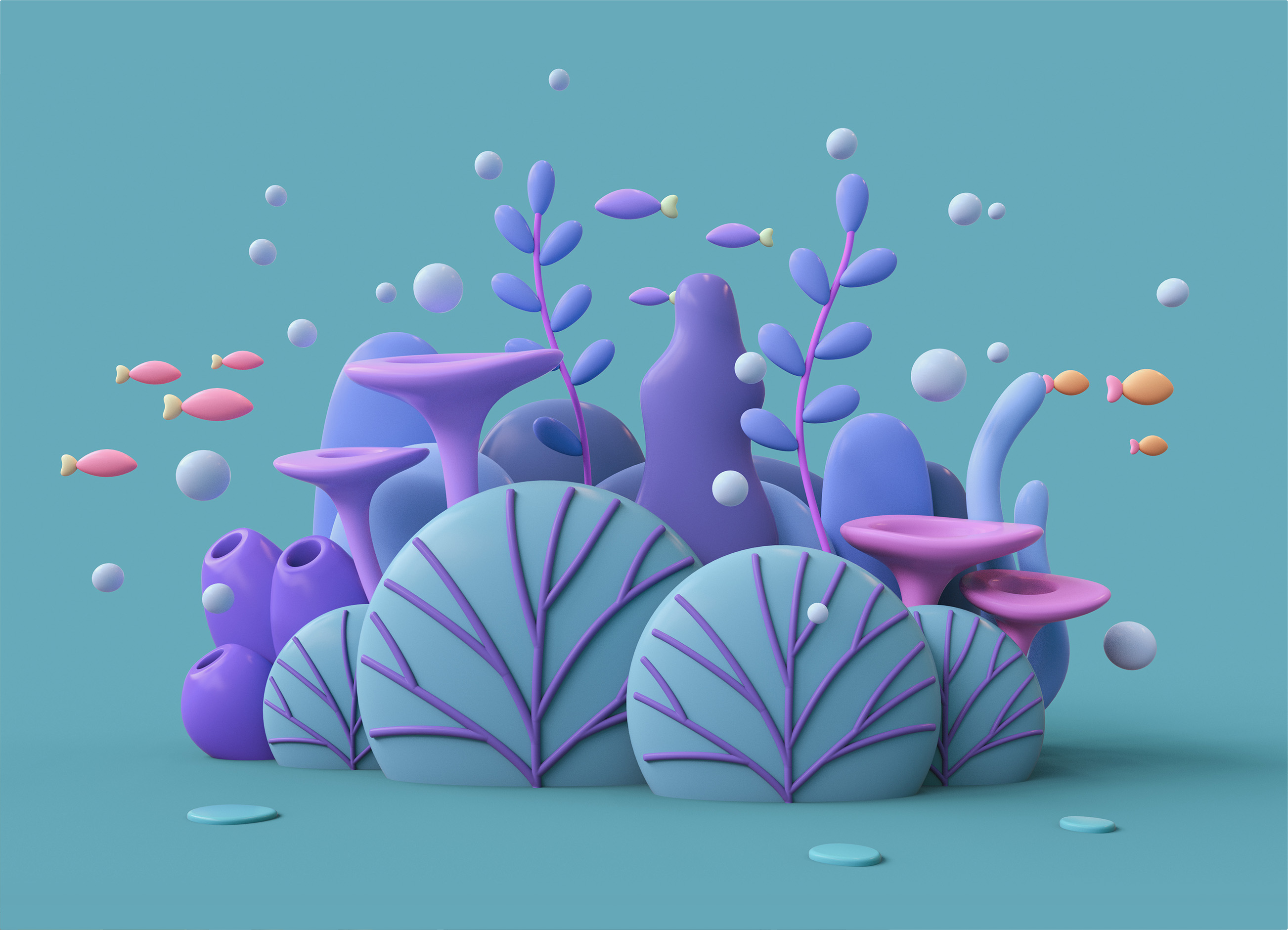 Tapeta Jednoduchý podmořský svět