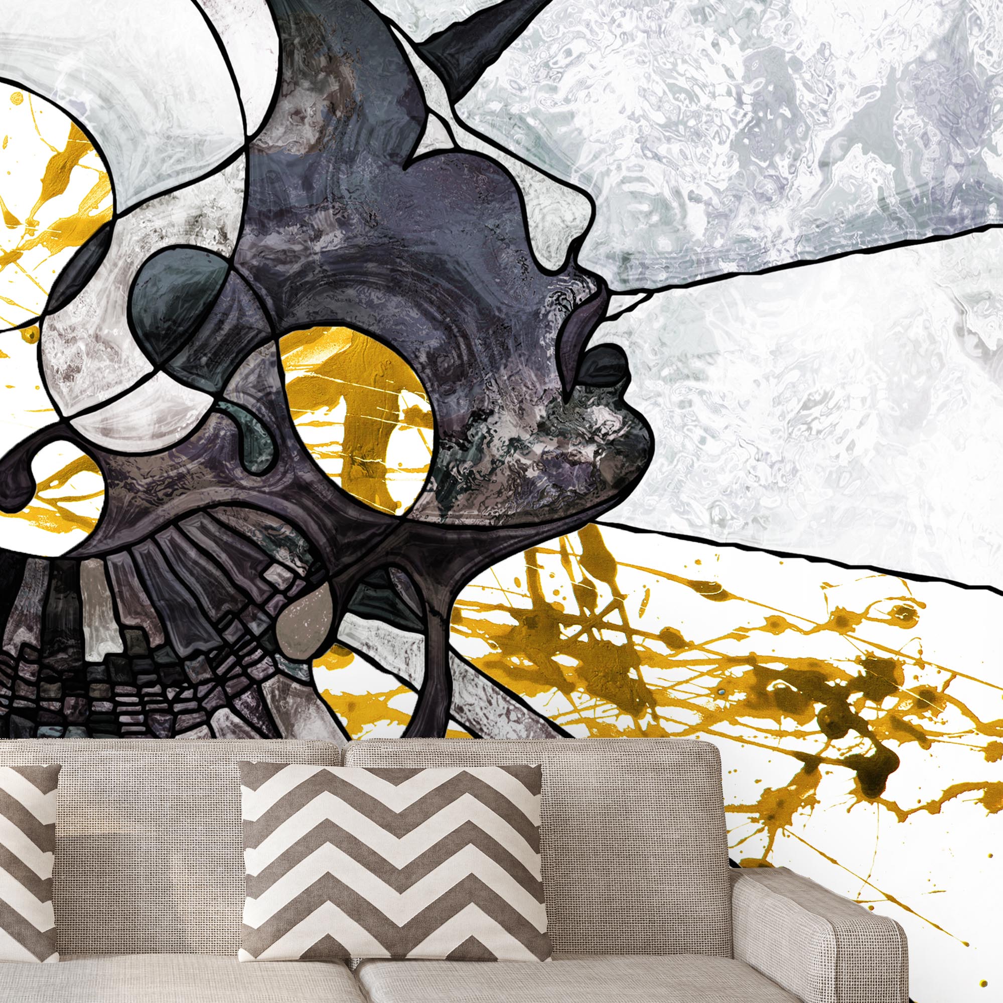 Tapeta Muž & žena vitráž