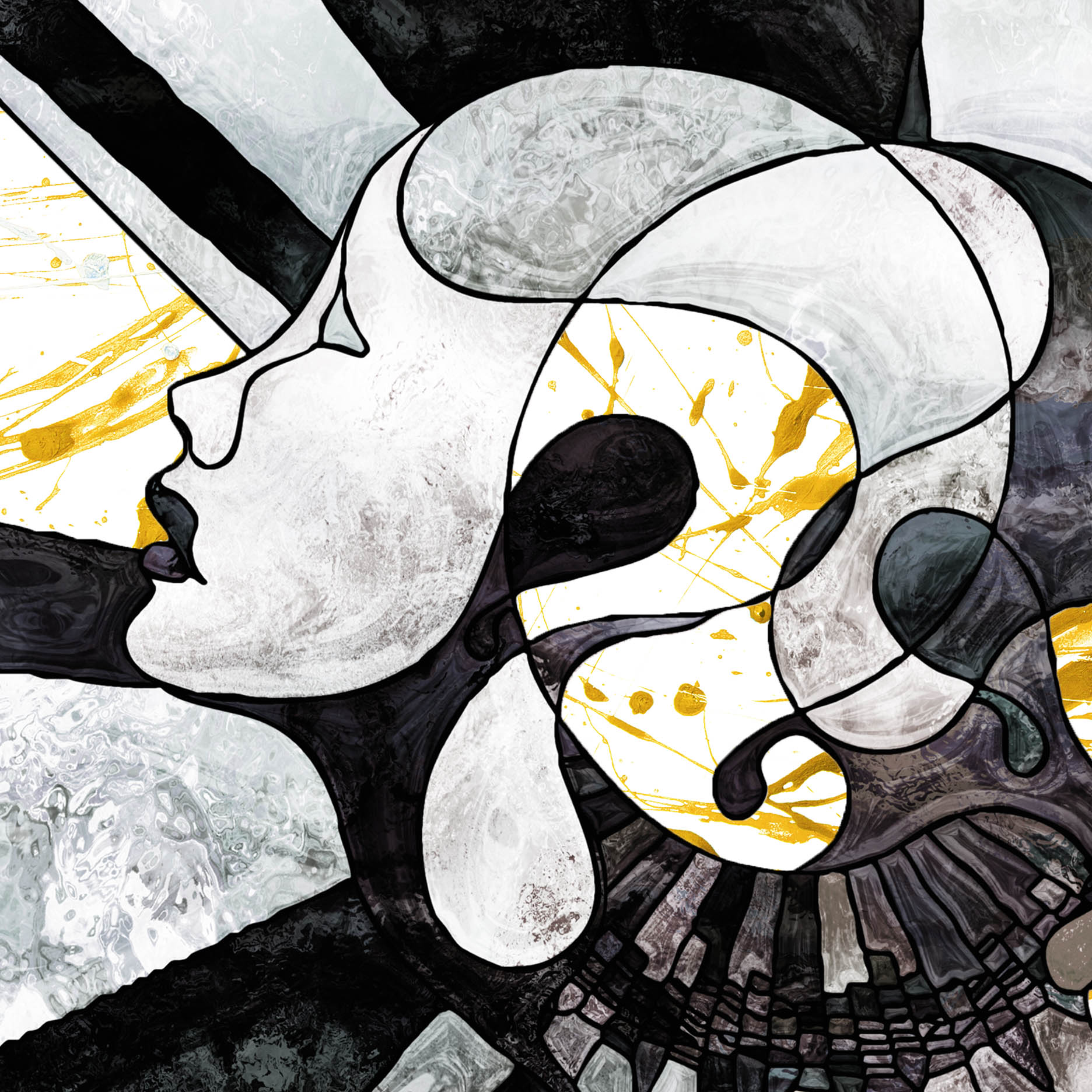 Tapeta Muž & žena vitráž