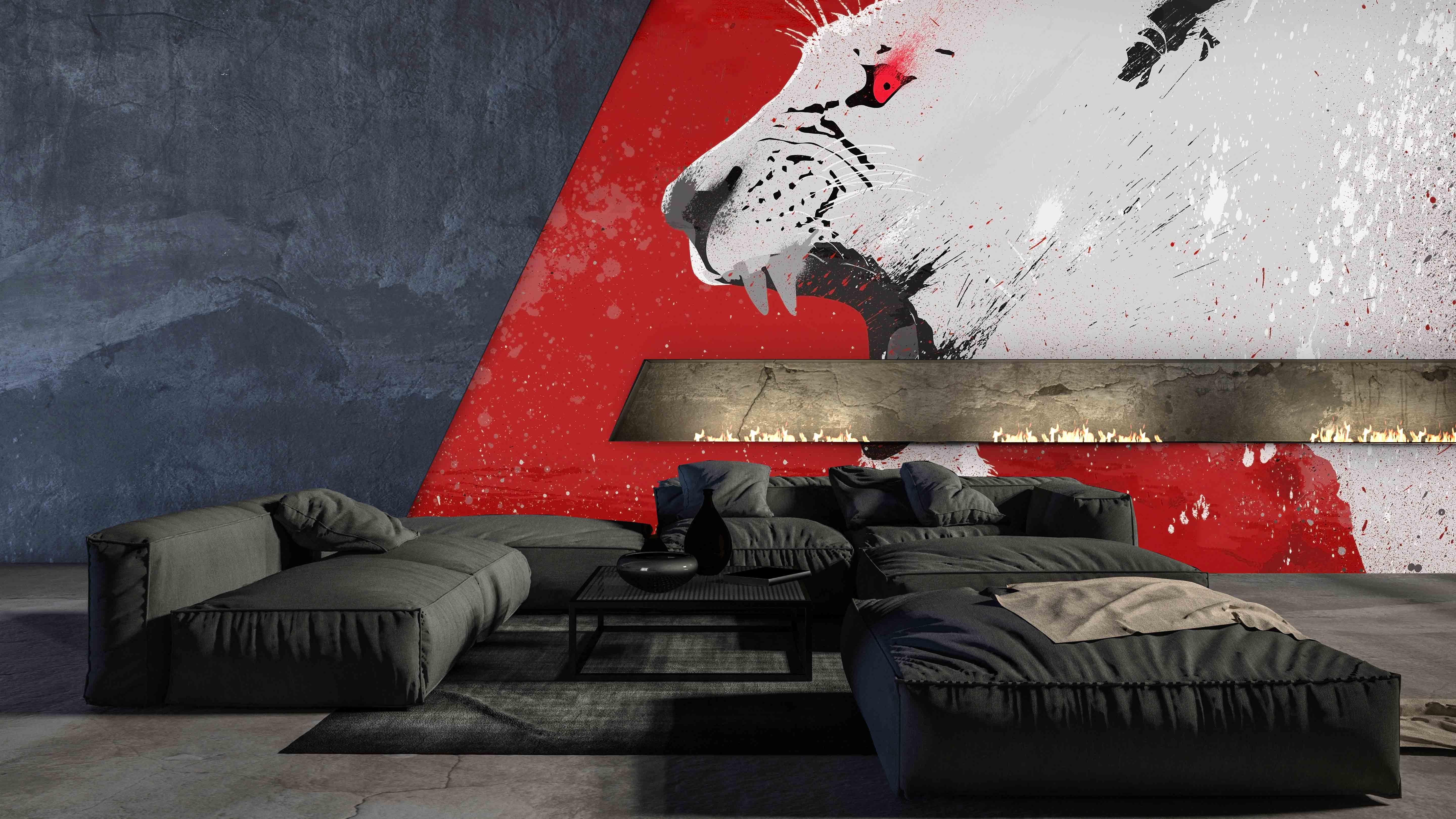 Tapeta Zuřivá lvice