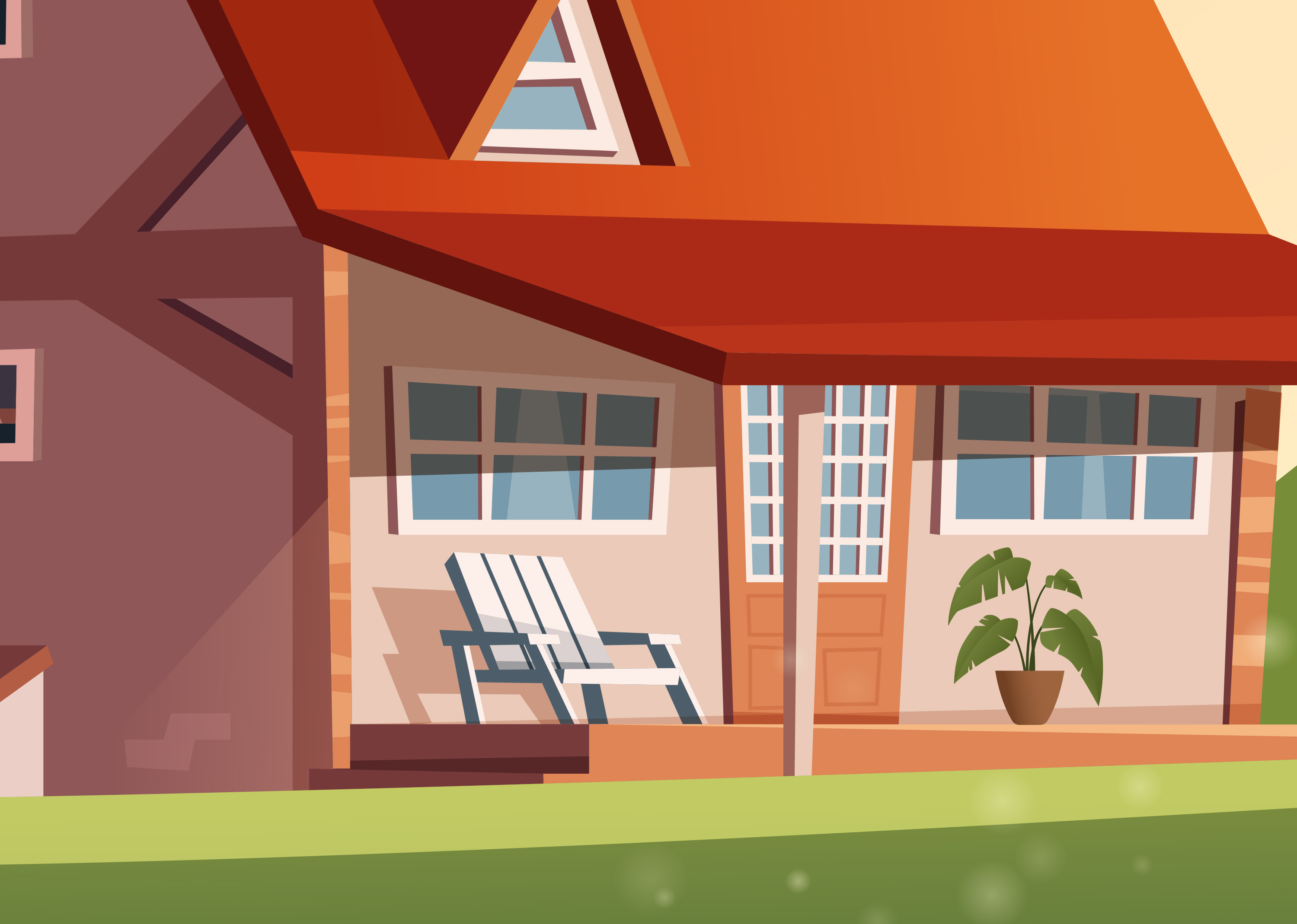 Tapeta Chaloupka s úsvitem