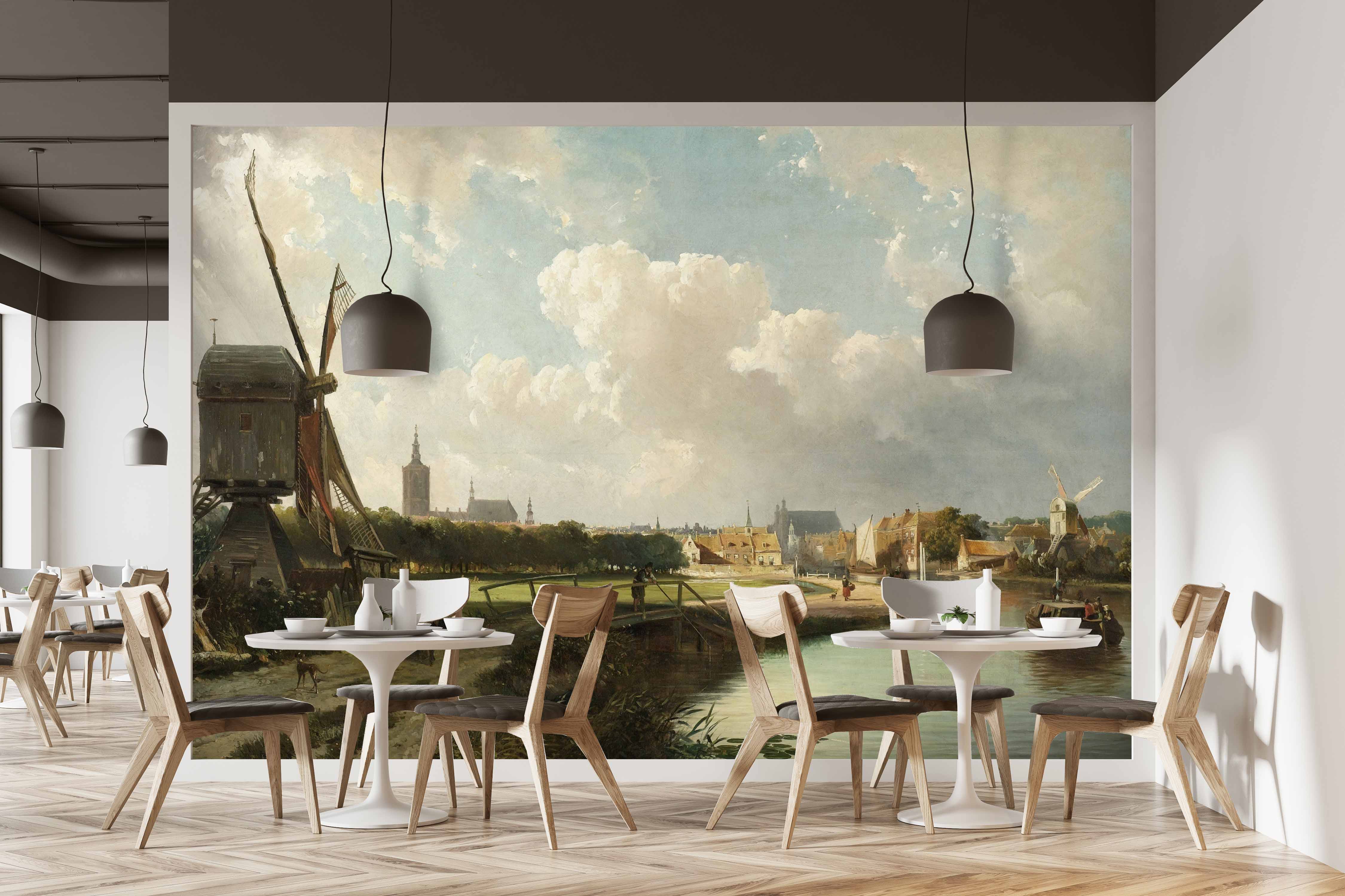 Malba Tapeta Pohled na Haag z kanálu Delft Kasparus Karsen