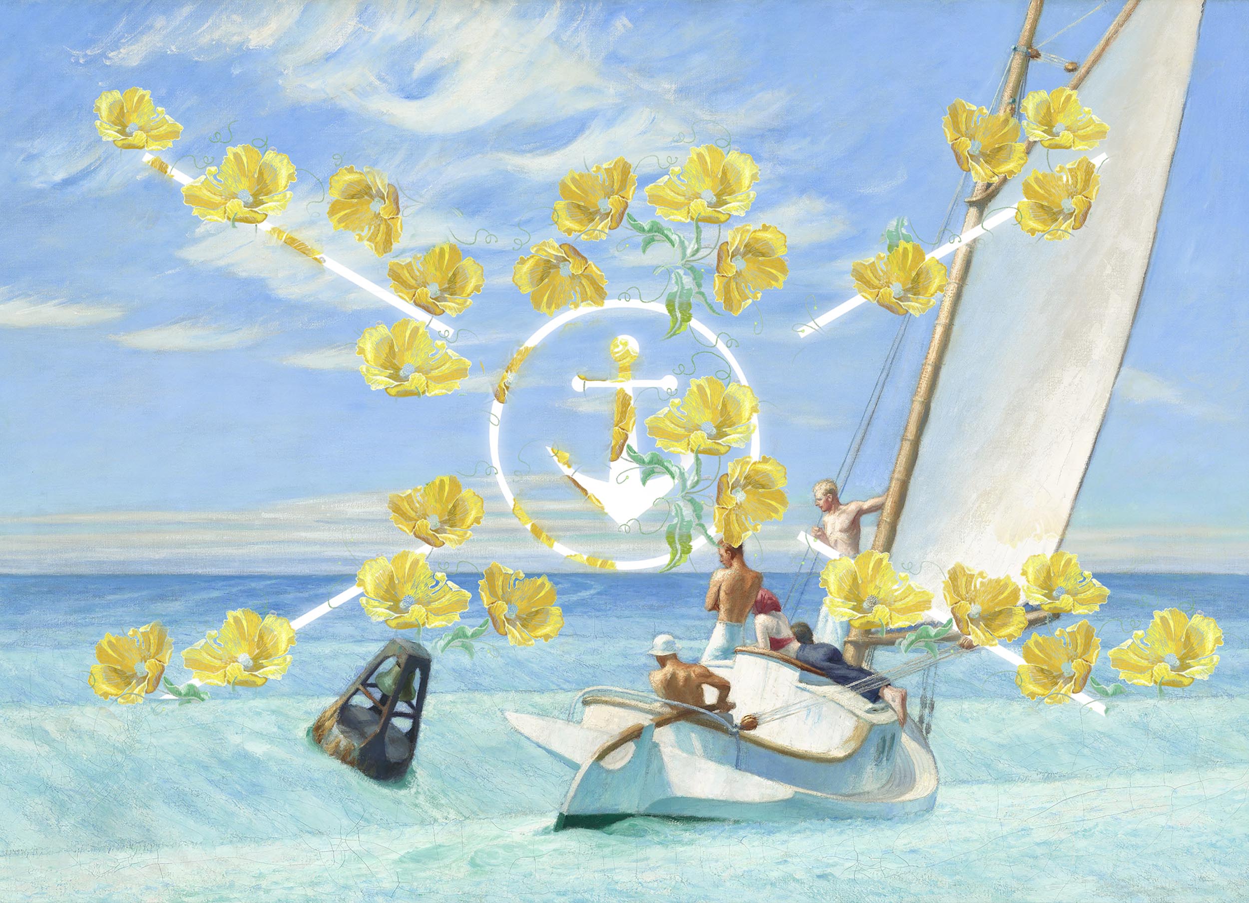 Malba Tapeta Spodní vlna zlatá