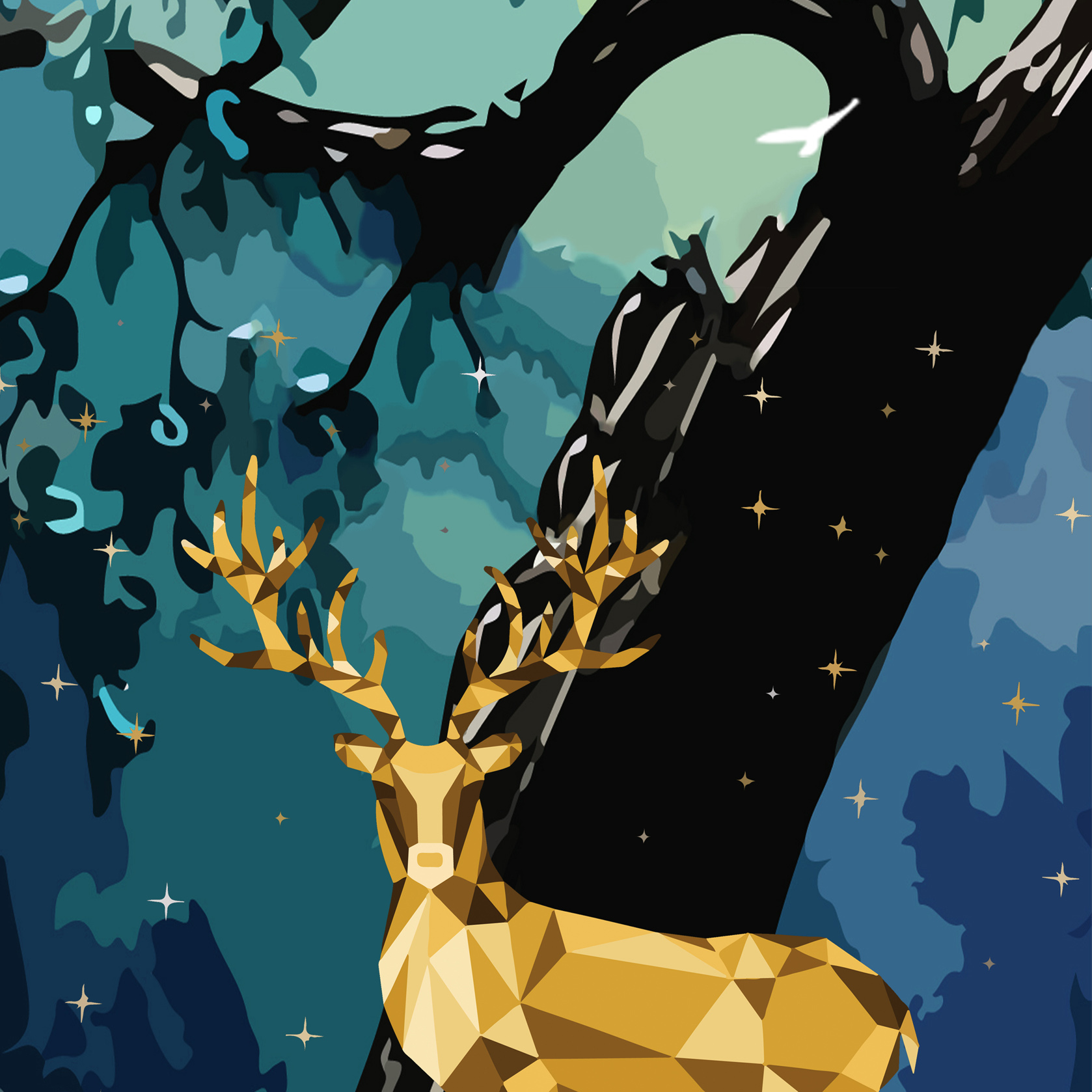 Tapeta Vektoroví jeleni