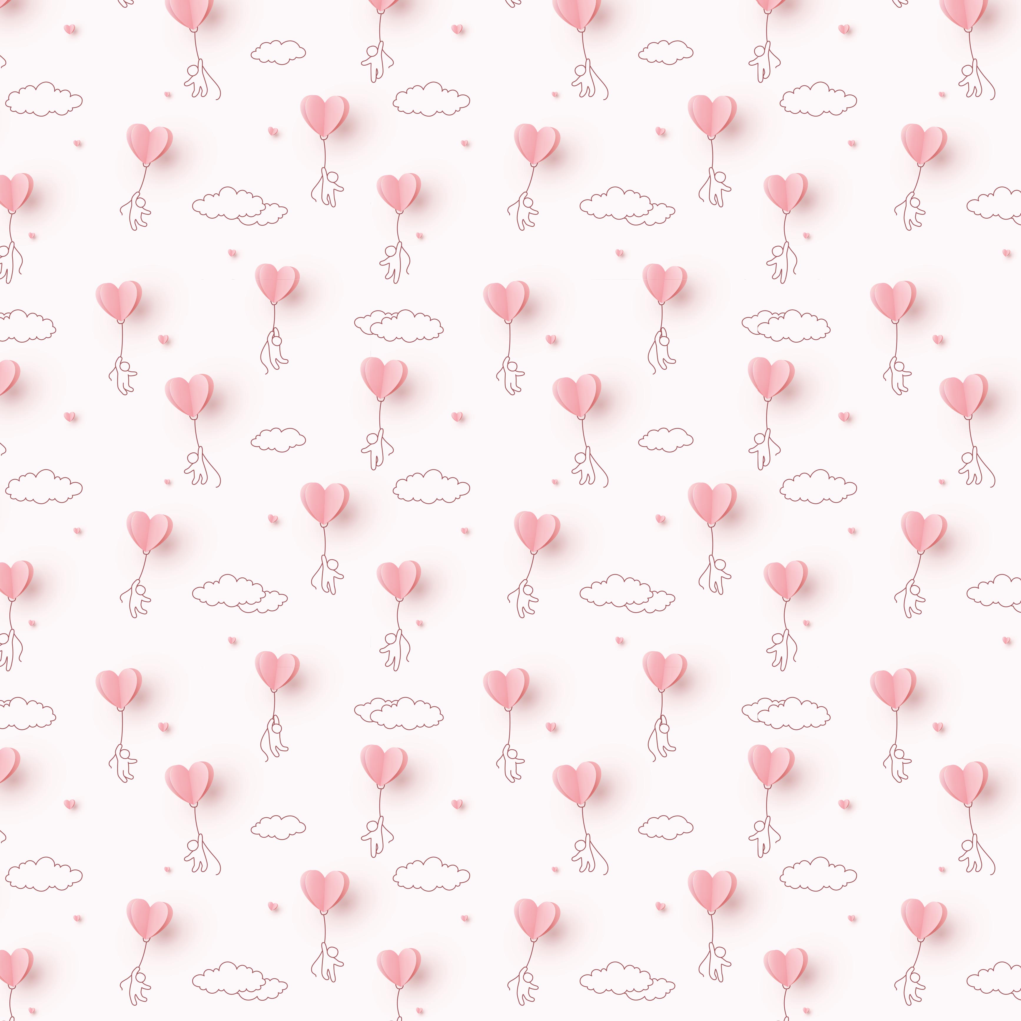 Vliesová tapeta Růžové srdíčka