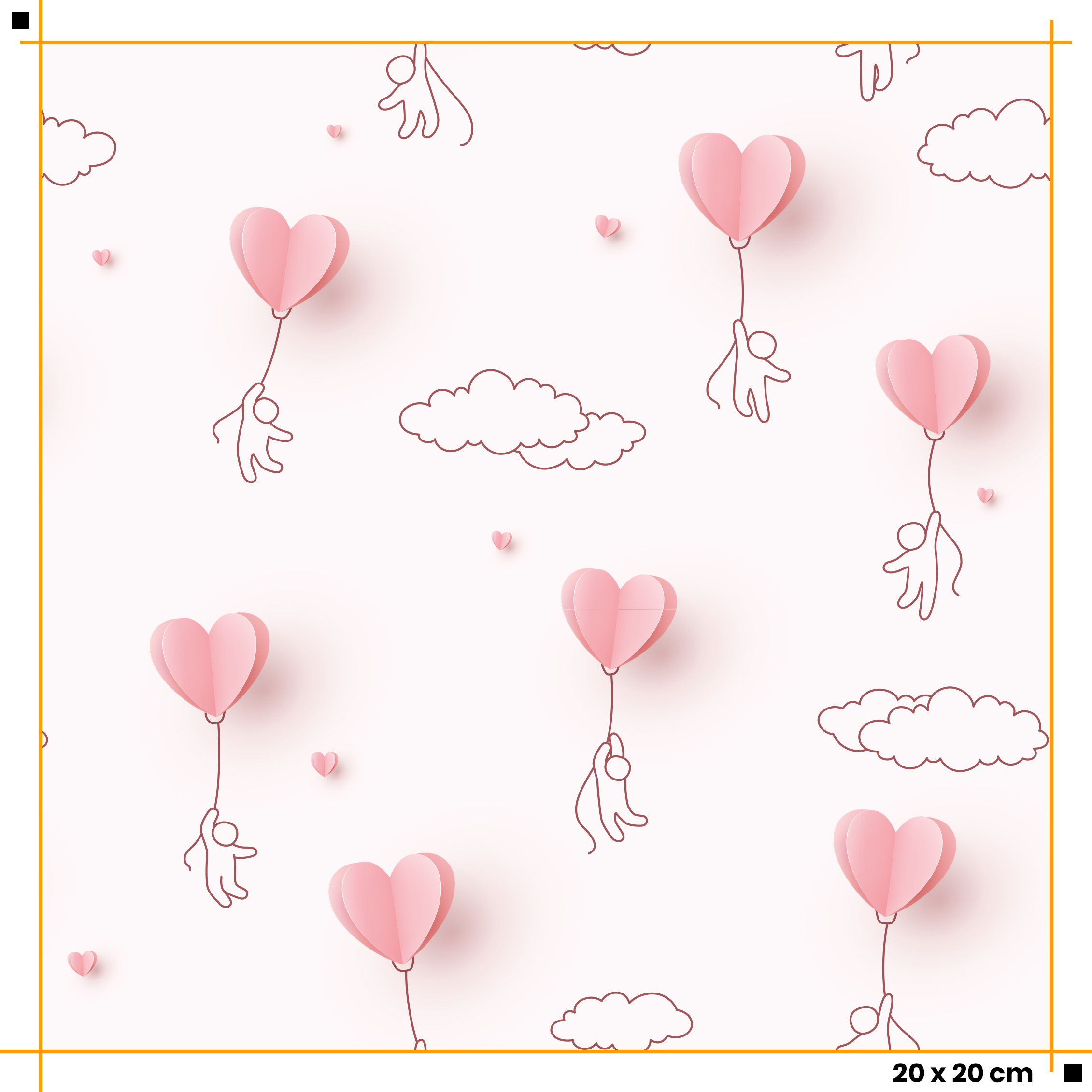 Vliesová tapeta Růžové srdíčka