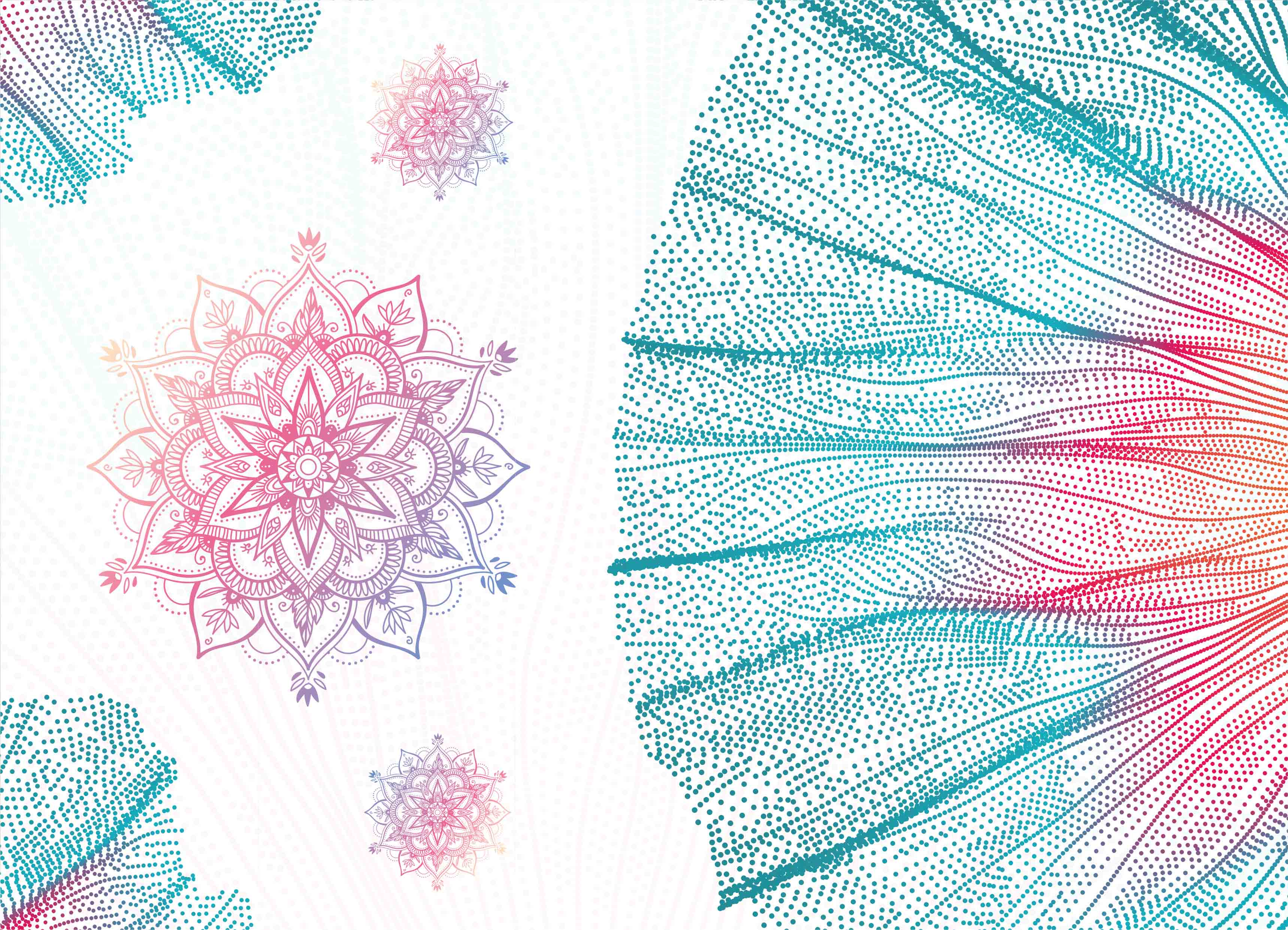 Tapeta Mandala v pastelech