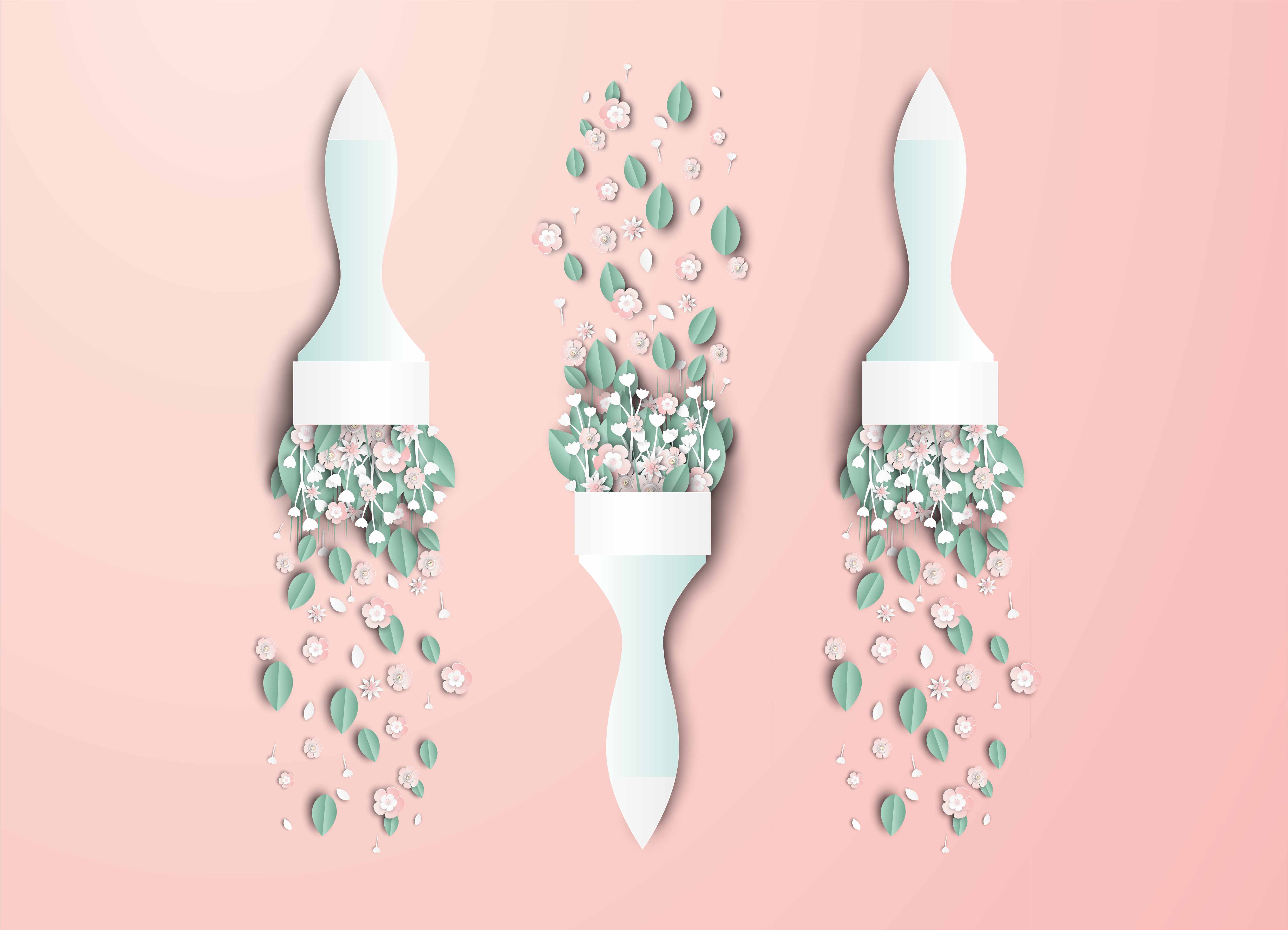 Tapeta v pastelových barvách