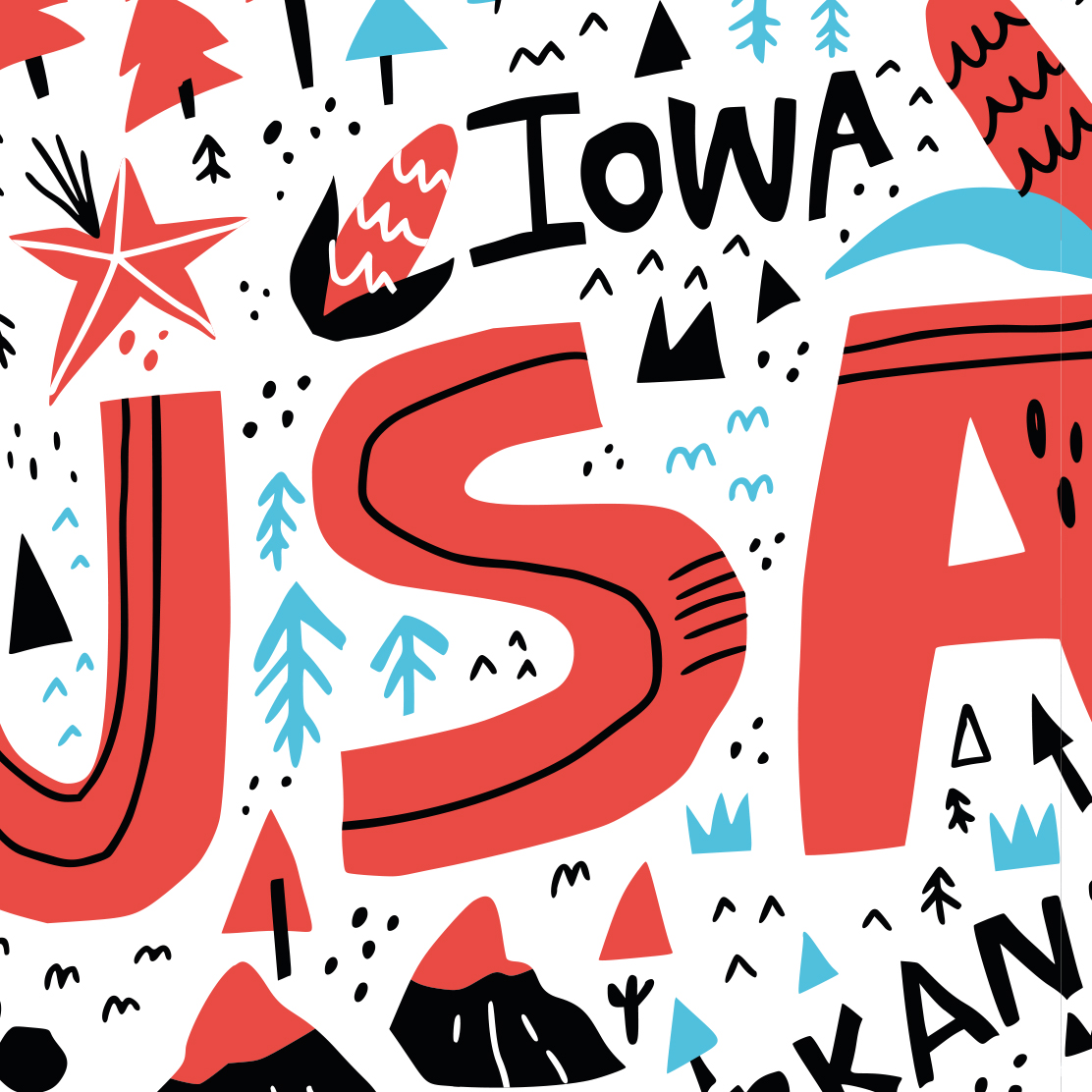 Tapeta grafická mapa USA