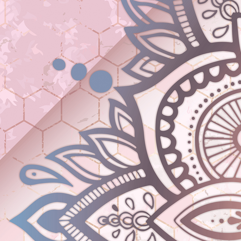 Tapeta Mandala s hexagony