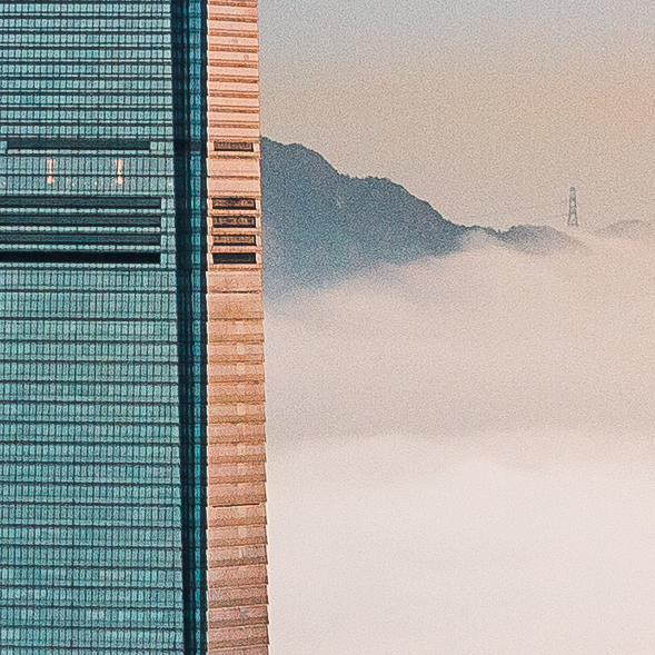 Tapeta Město v mracích