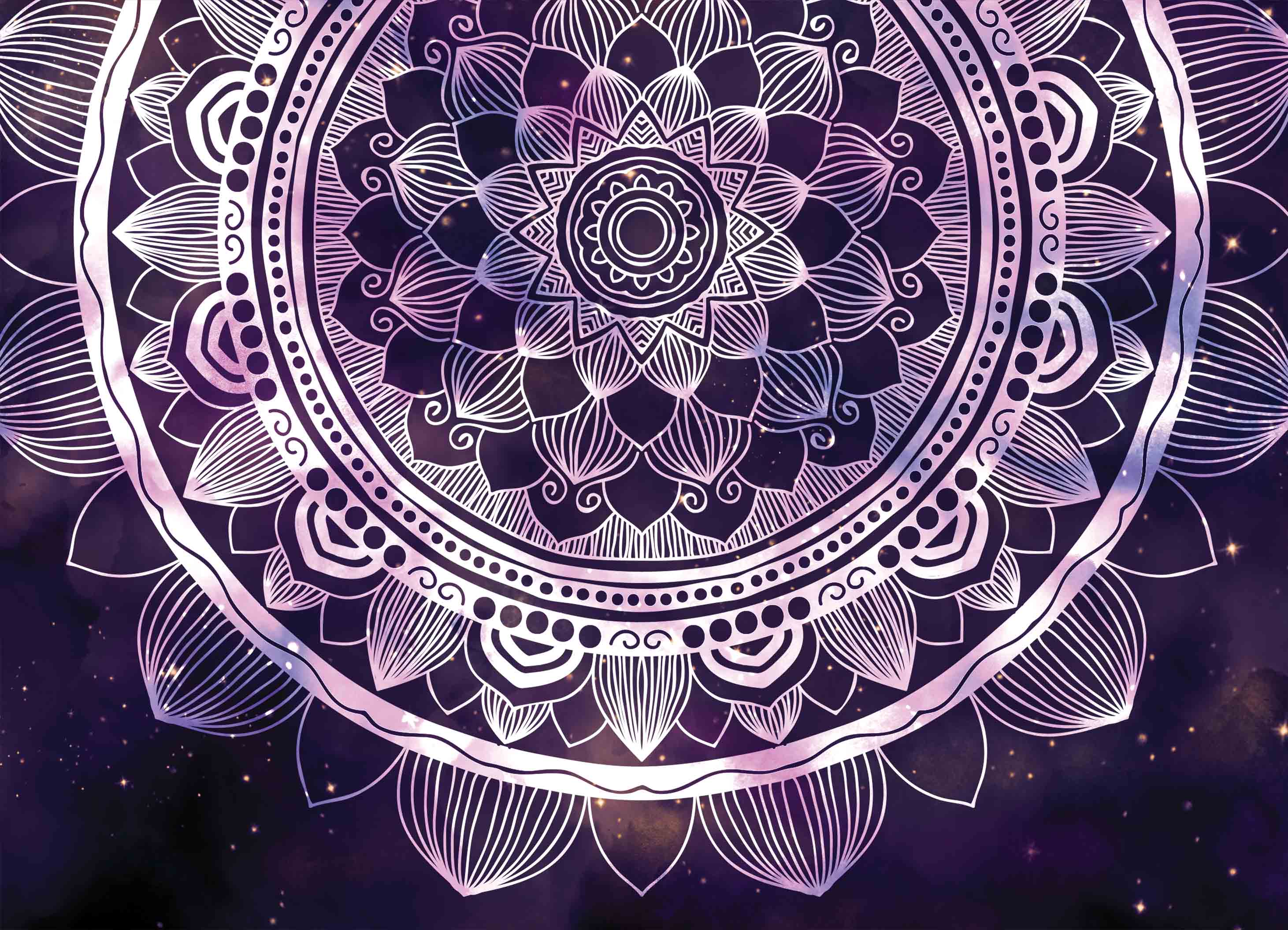 Tapeta Fialová mandala