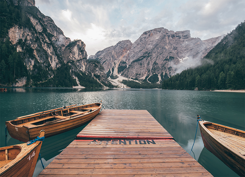 Tapeta molo na jezeře