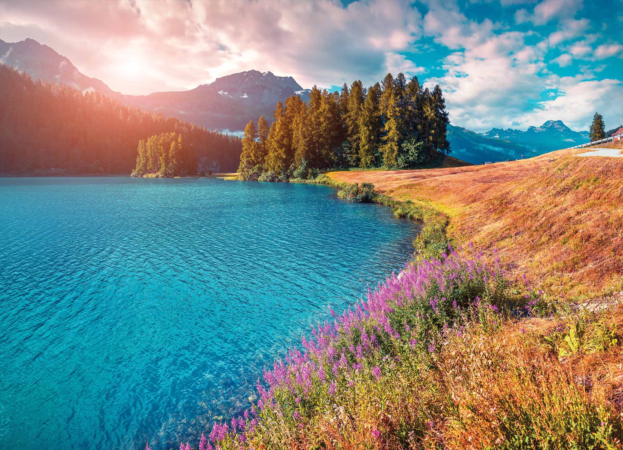 Fototapeta Horské jezero